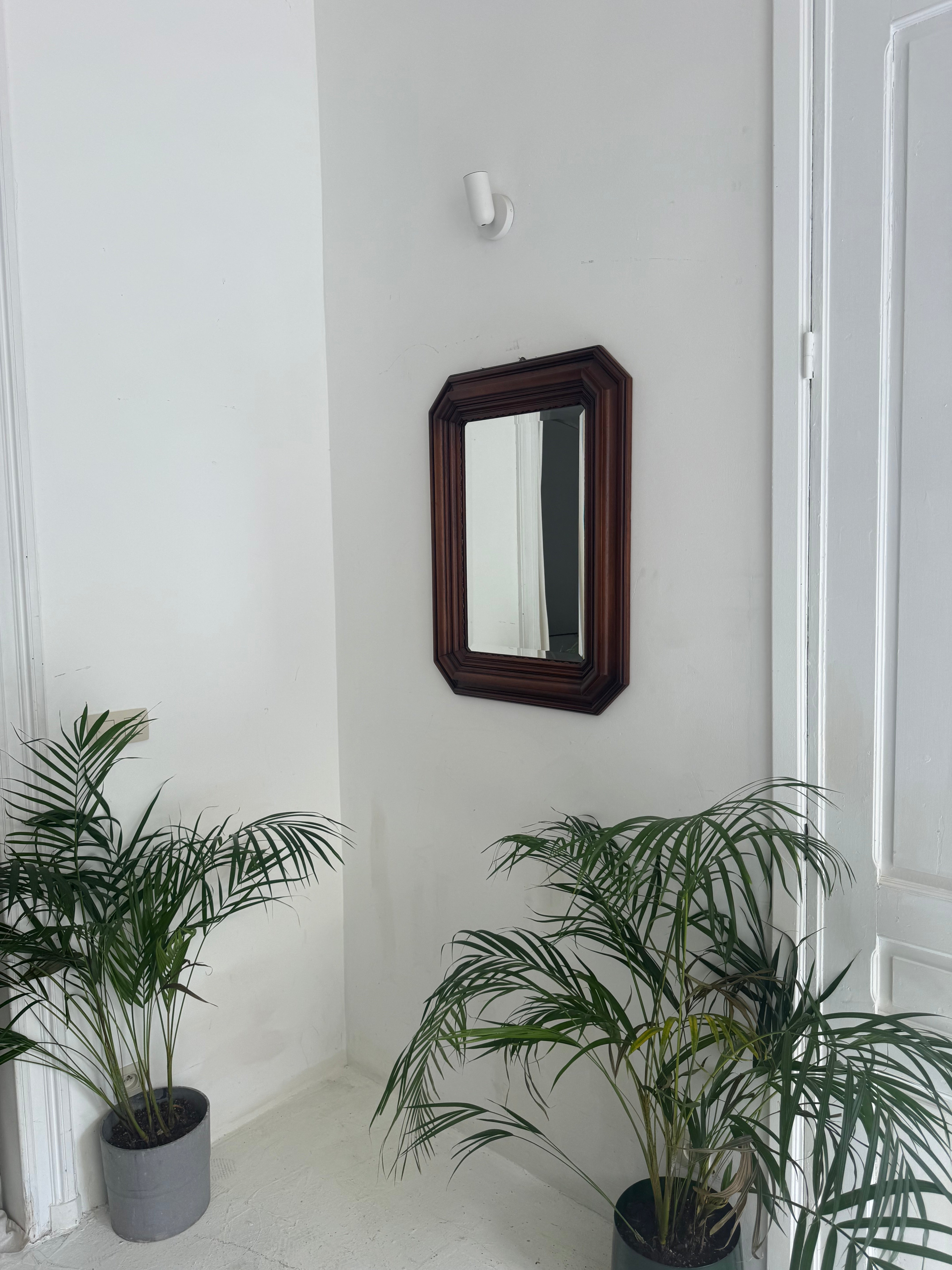 Miroir vintage en bois massif