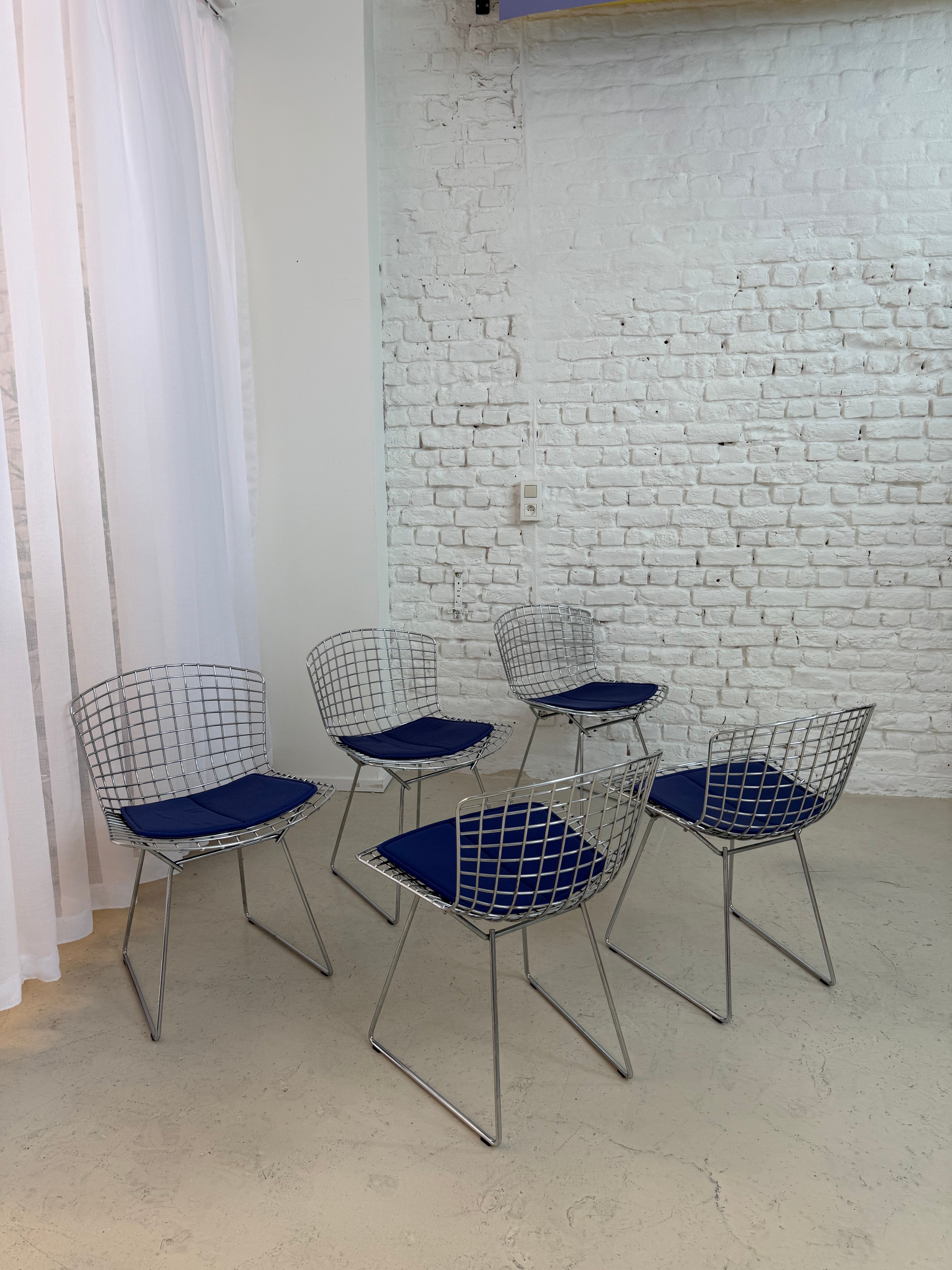 5 chaises Knoll Bertoia