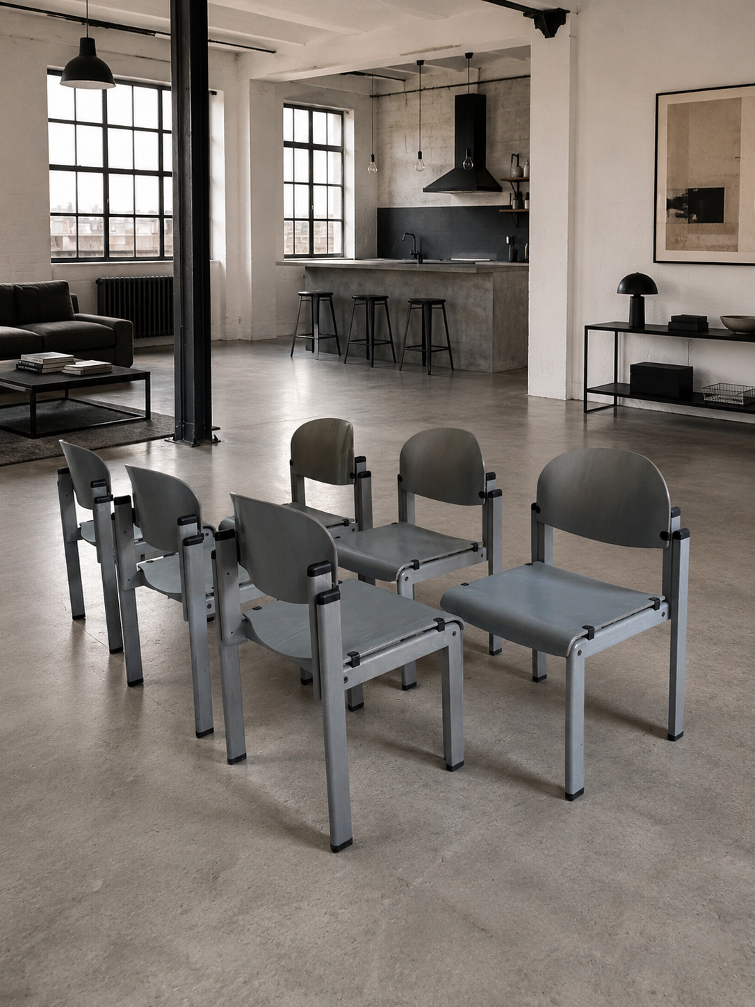 6 chaises scandinave en bois massif