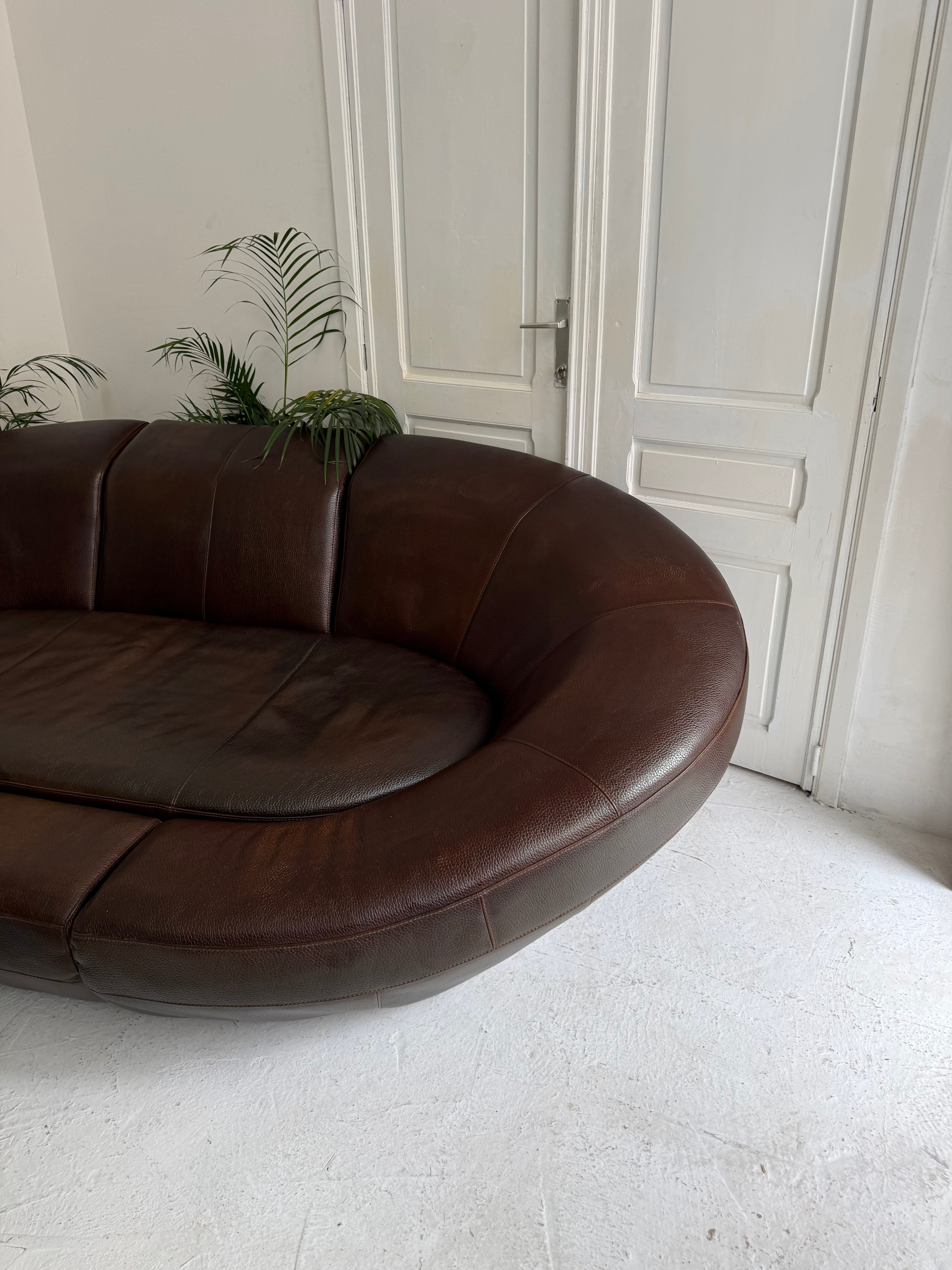 Fauteuil sofa bruin cognac