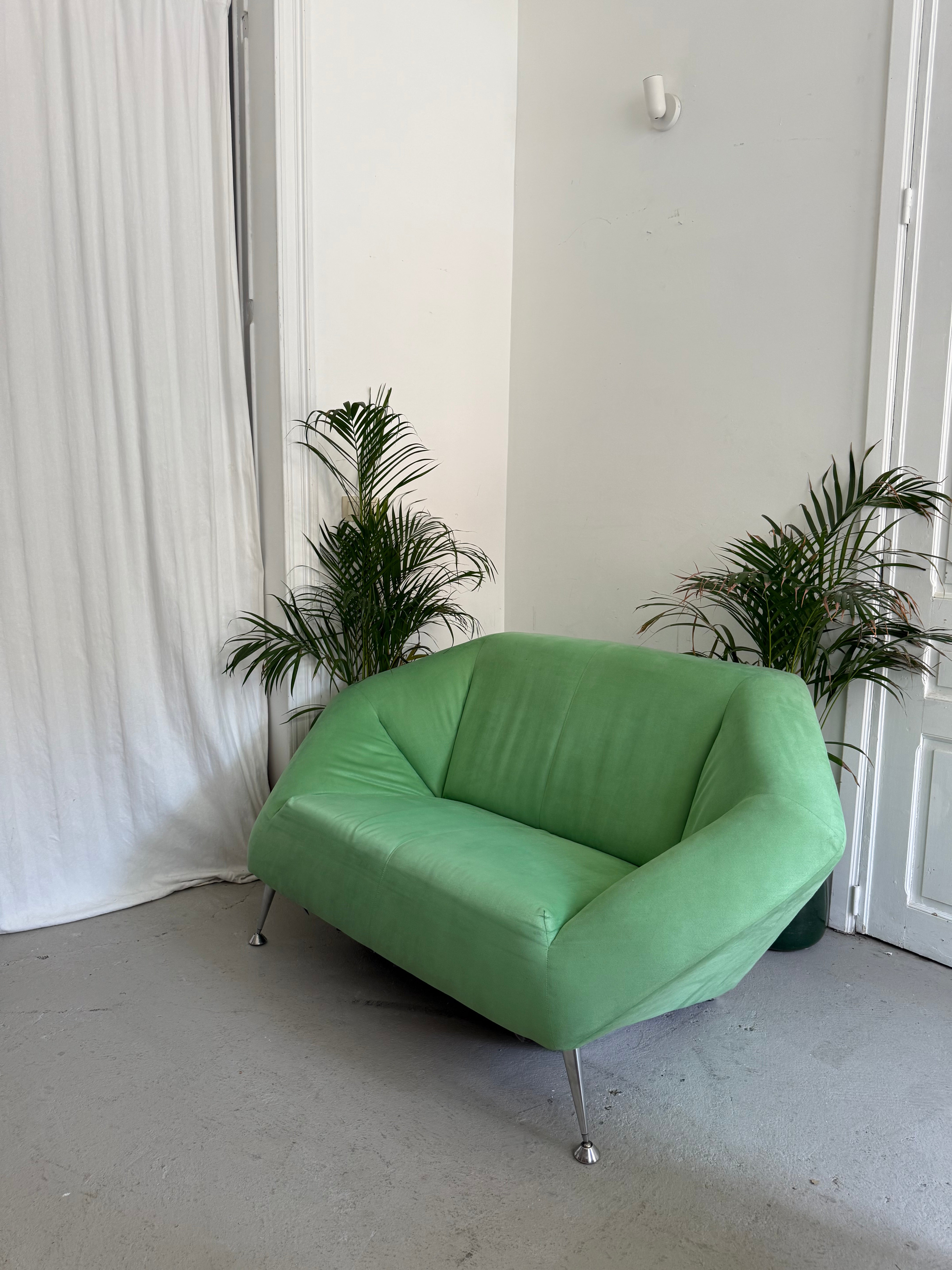Fauteuil 2 places en velours