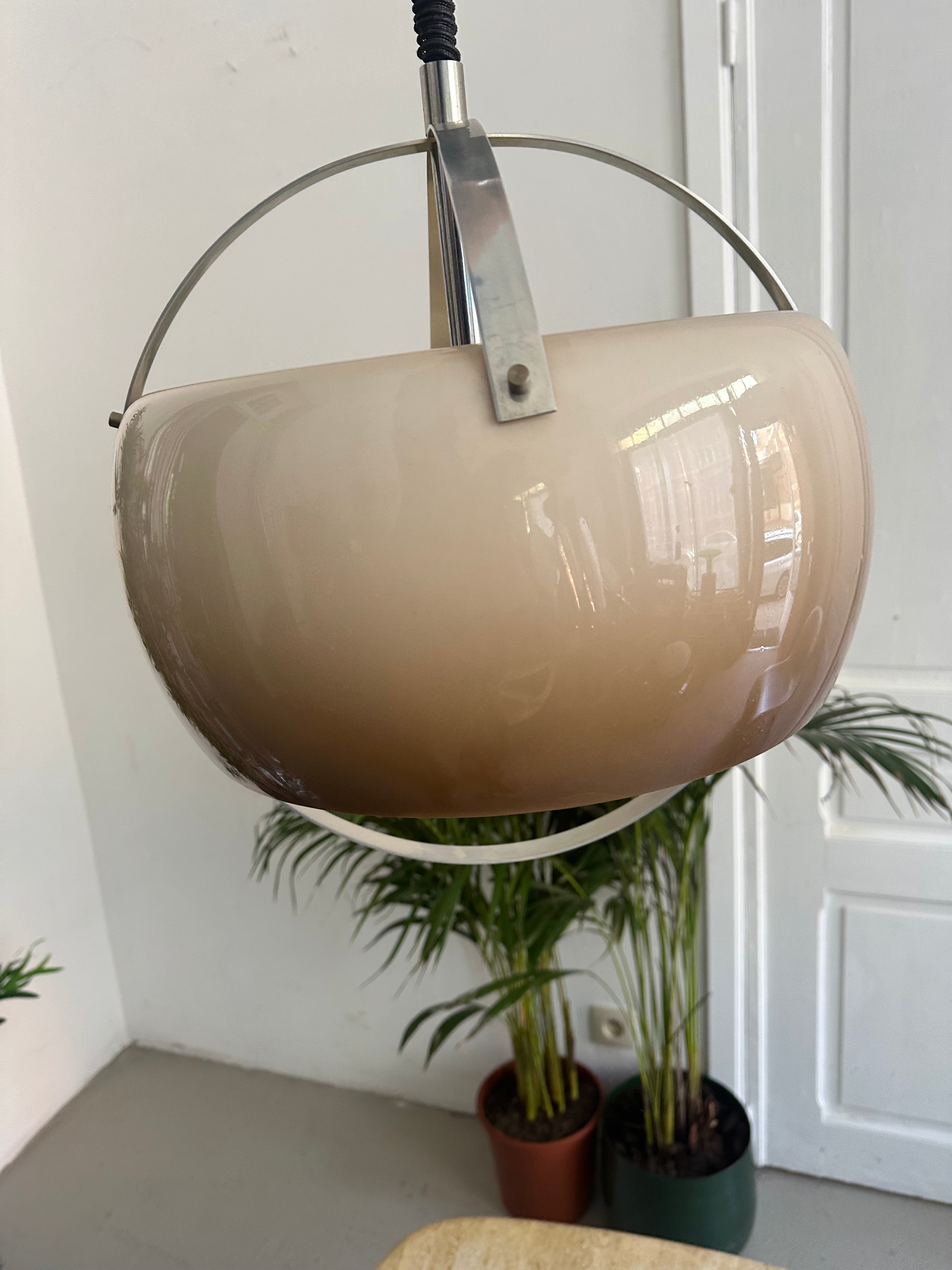 Lampe suspendu vintage fumée