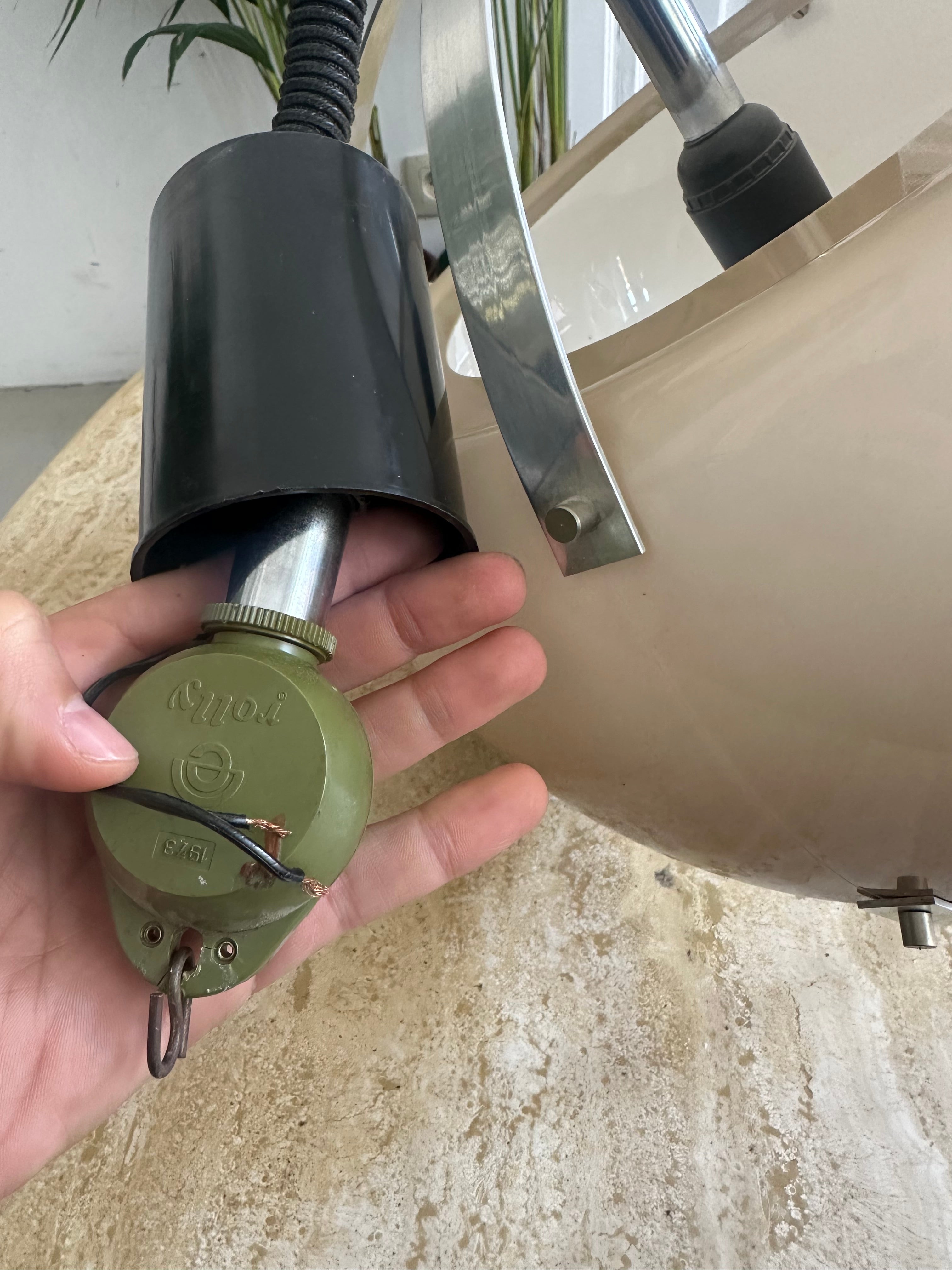 Lampe suspendu vintage fumée