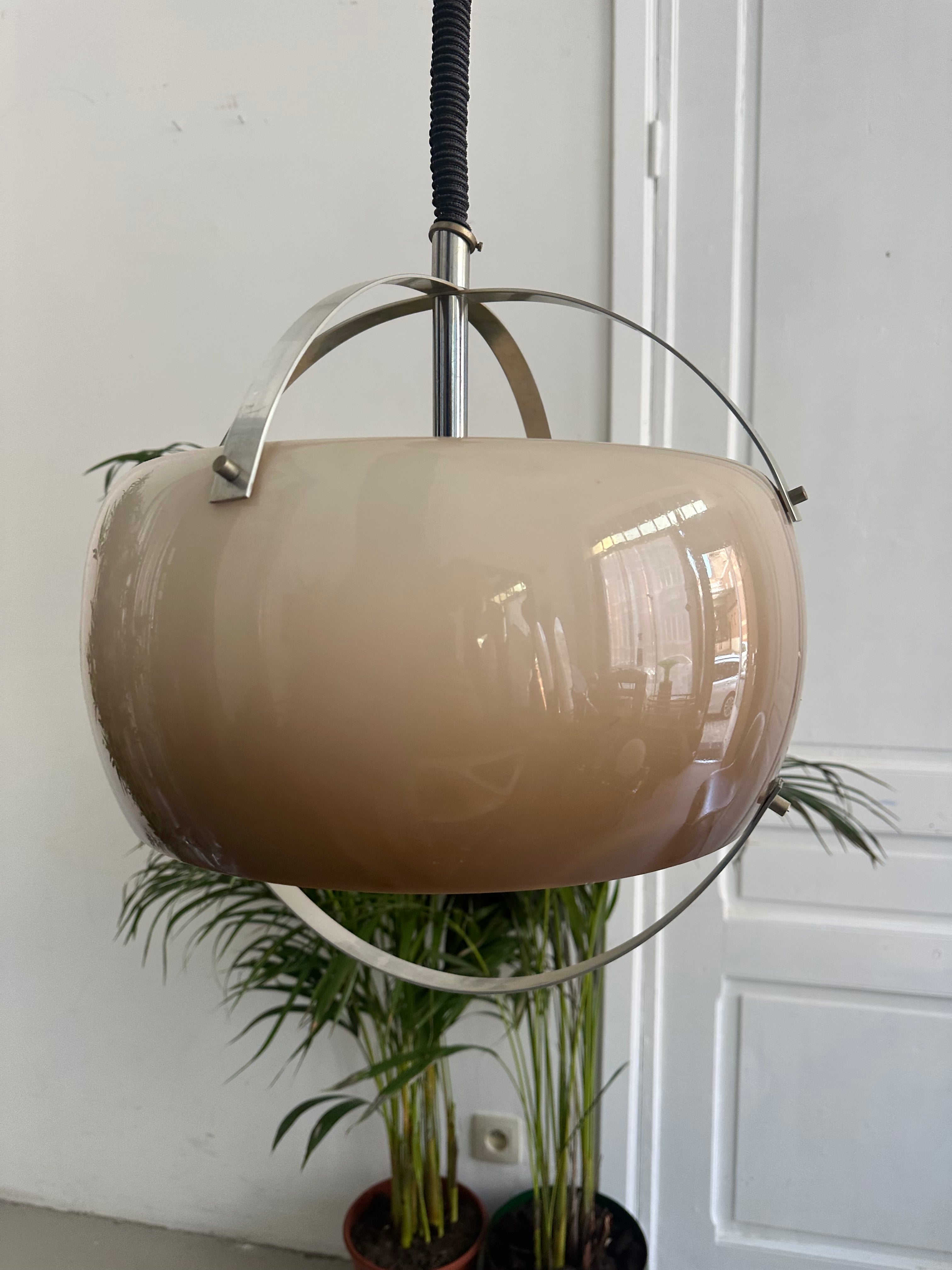 Lampe suspendu vintage fumée