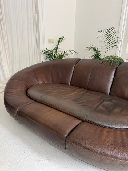 Fauteuil sofa bruin cognac