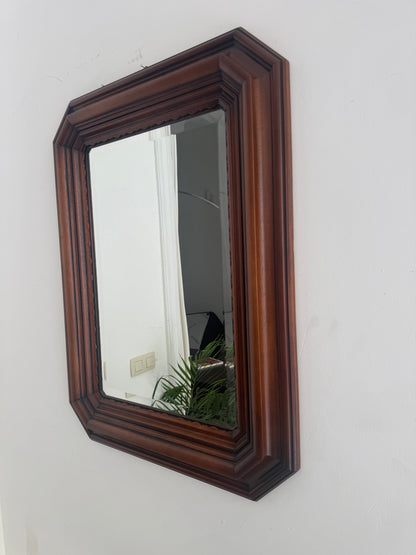Miroir vintage en bois massif