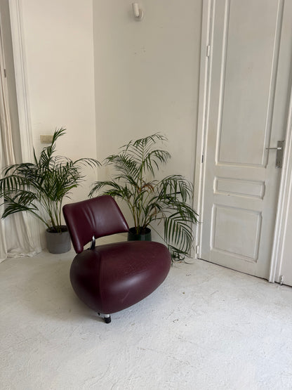 Leolux Pallone en cuir bordeaux