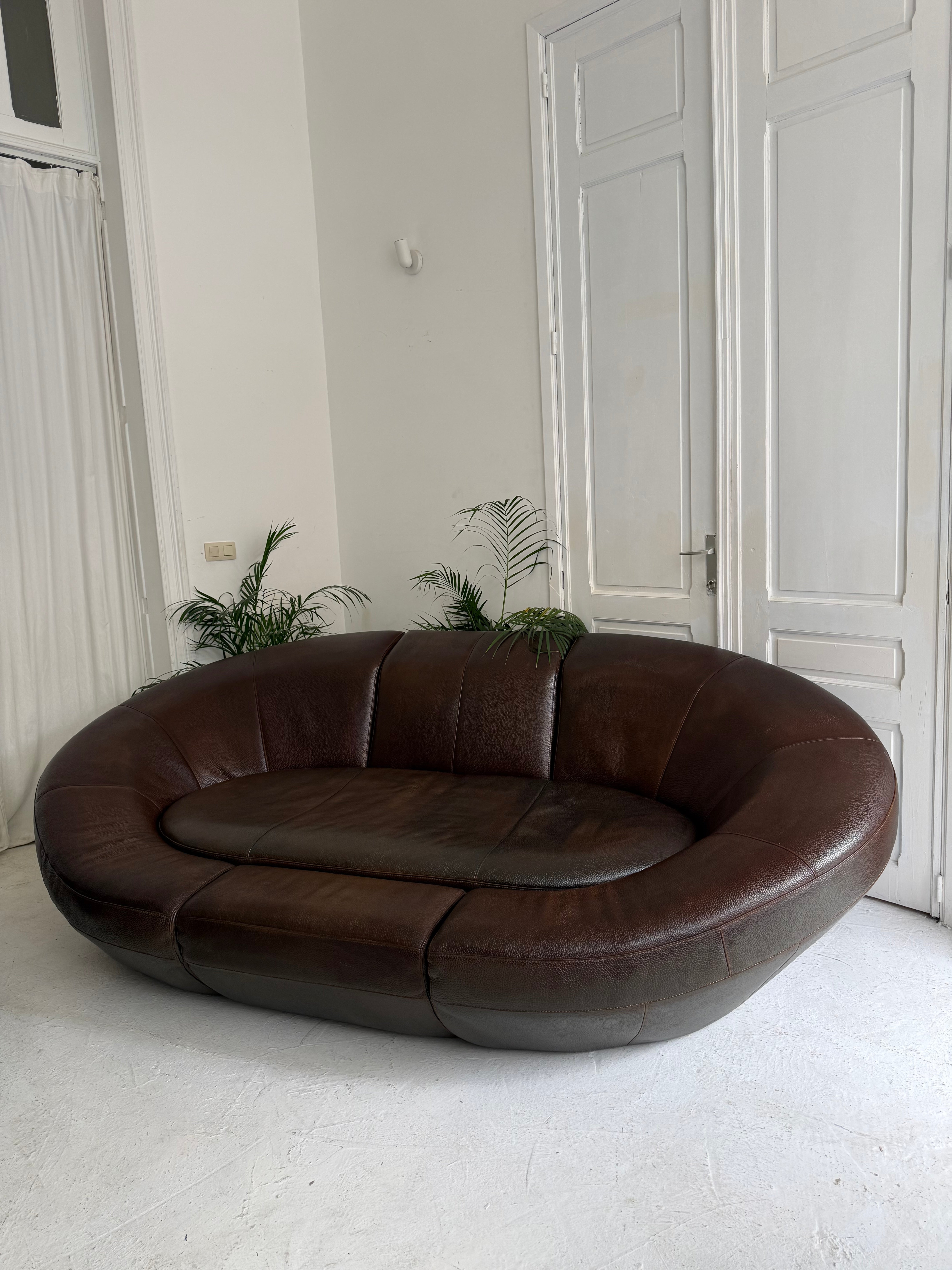 Fauteuil sofa bruin cognac