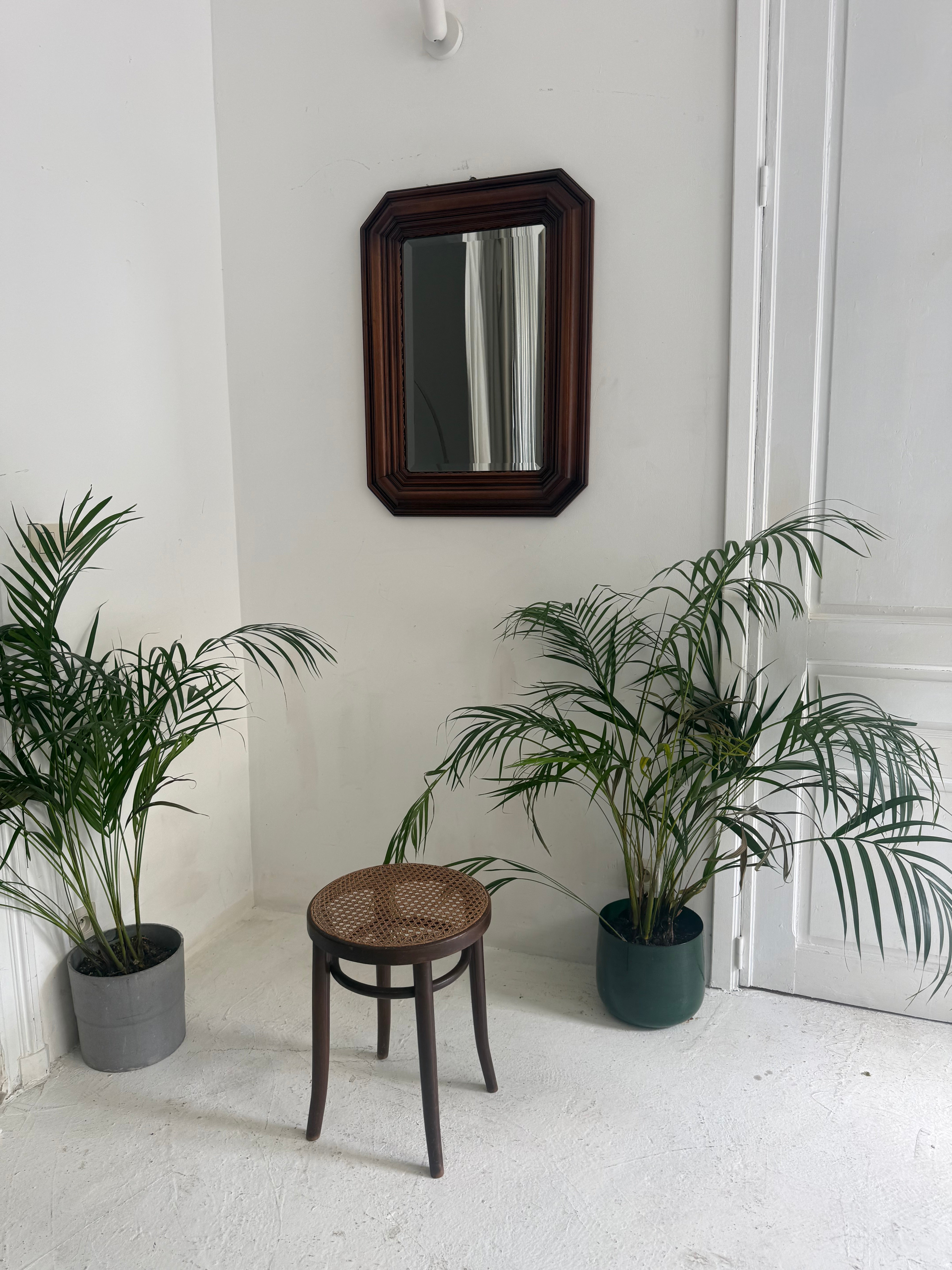 Miroir vintage en bois massif