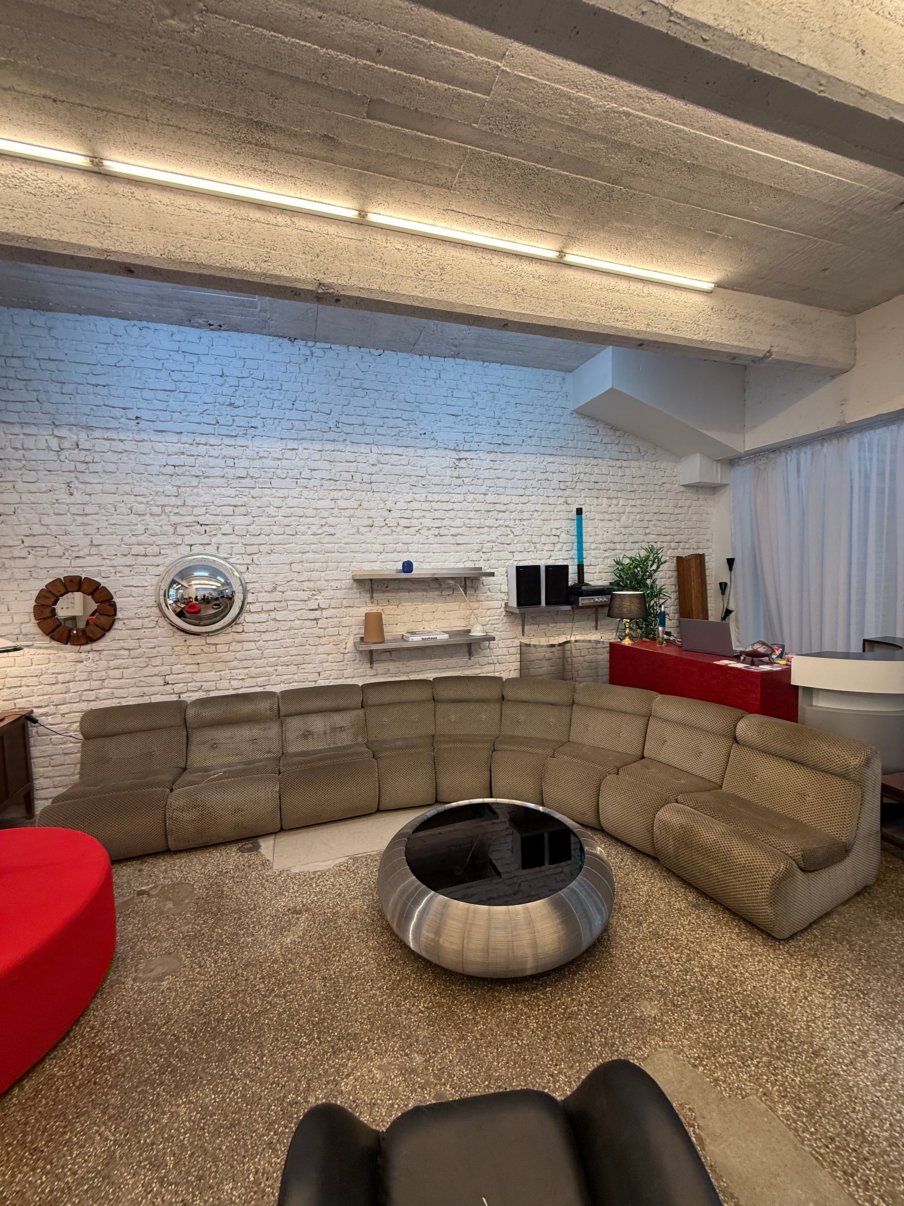 Grand fauteuil 9 élément en tissu 1970