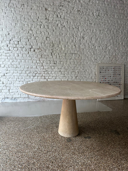 Table en travertin Angelo Mangeriotti