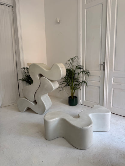 1 chaise design Verner Panton Phantom White