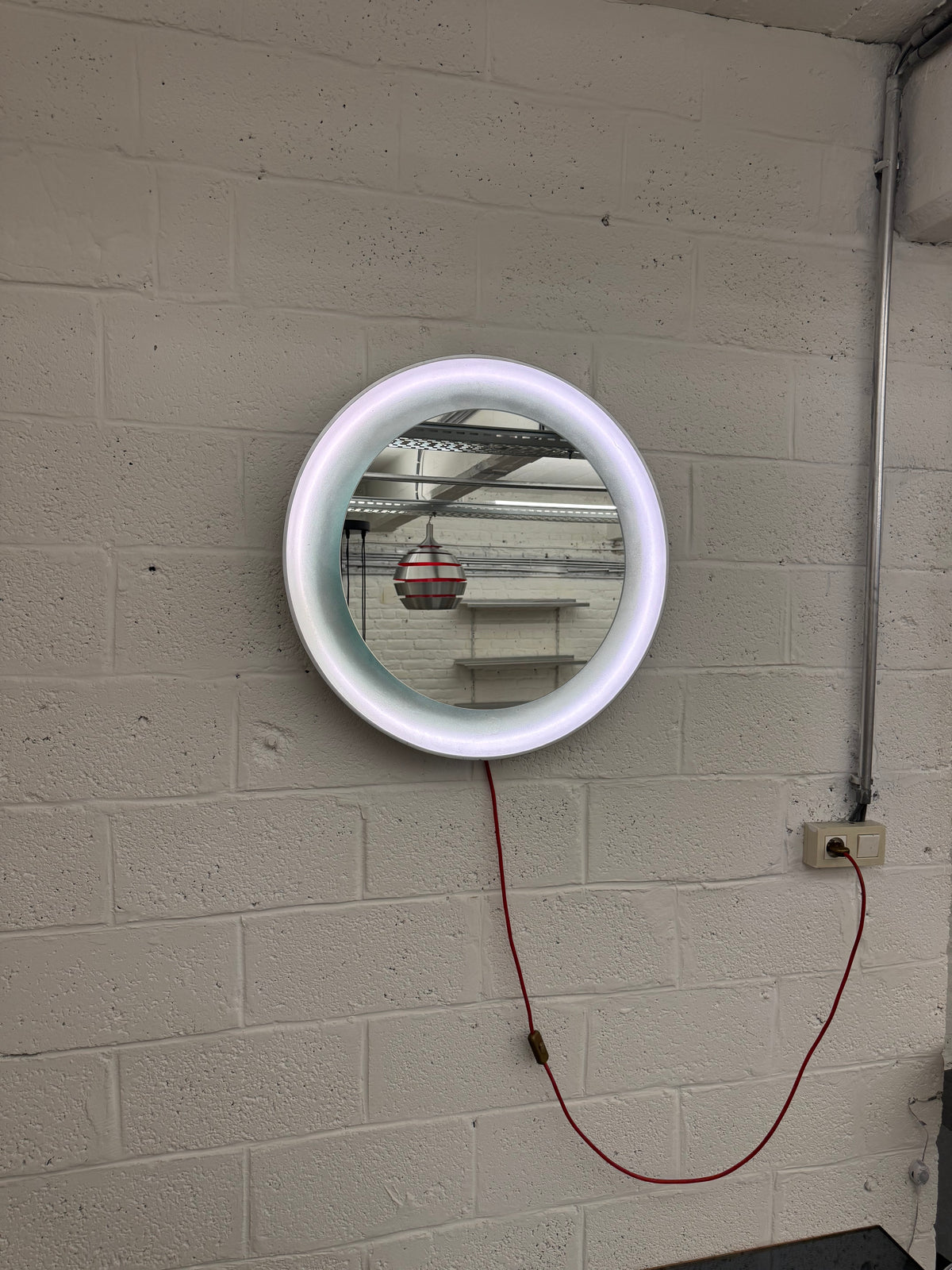 Miroir vintage scandinave en bois