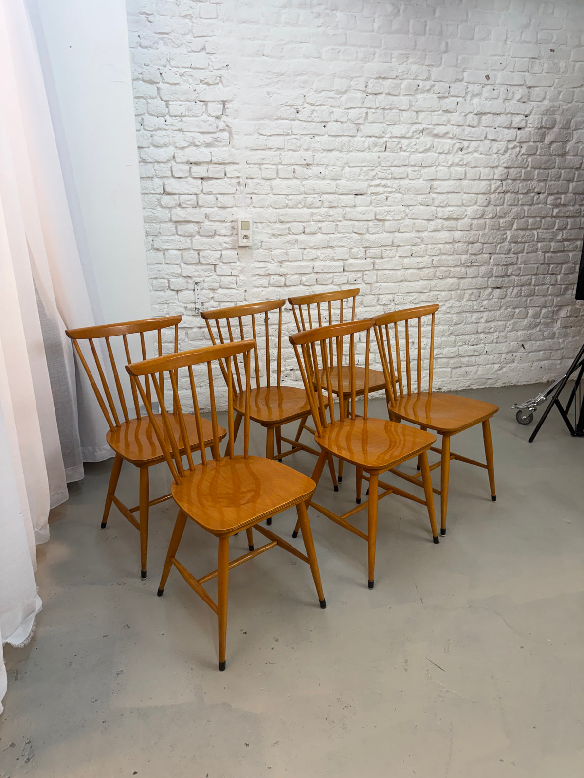 6 chaises scandinave 1960