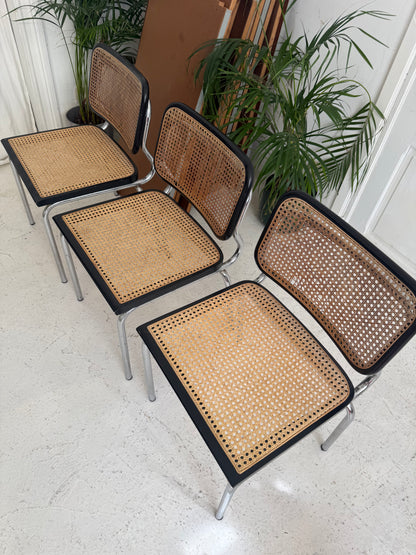 3 chaises vintage cesca