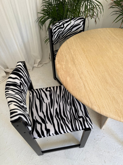 4 chaise vintage Zèbre