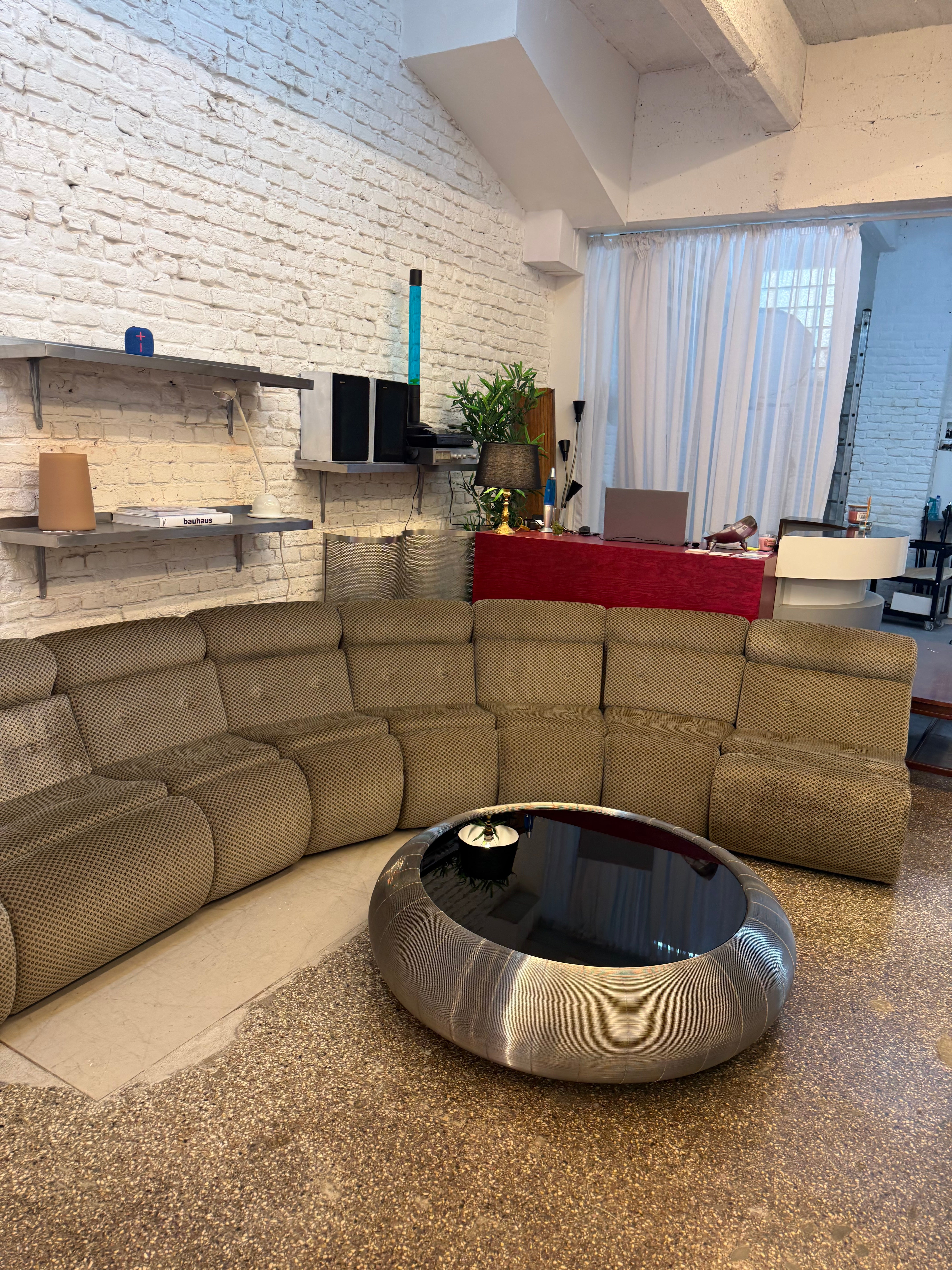 Grand fauteuil 9 élément en tissu 1970