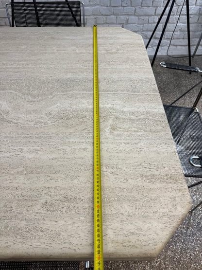 Table carré en travertin vintage