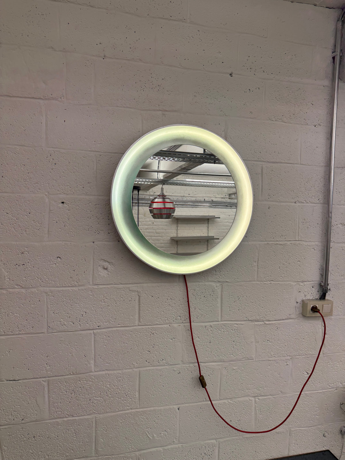 Miroir vintage scandinave en bois