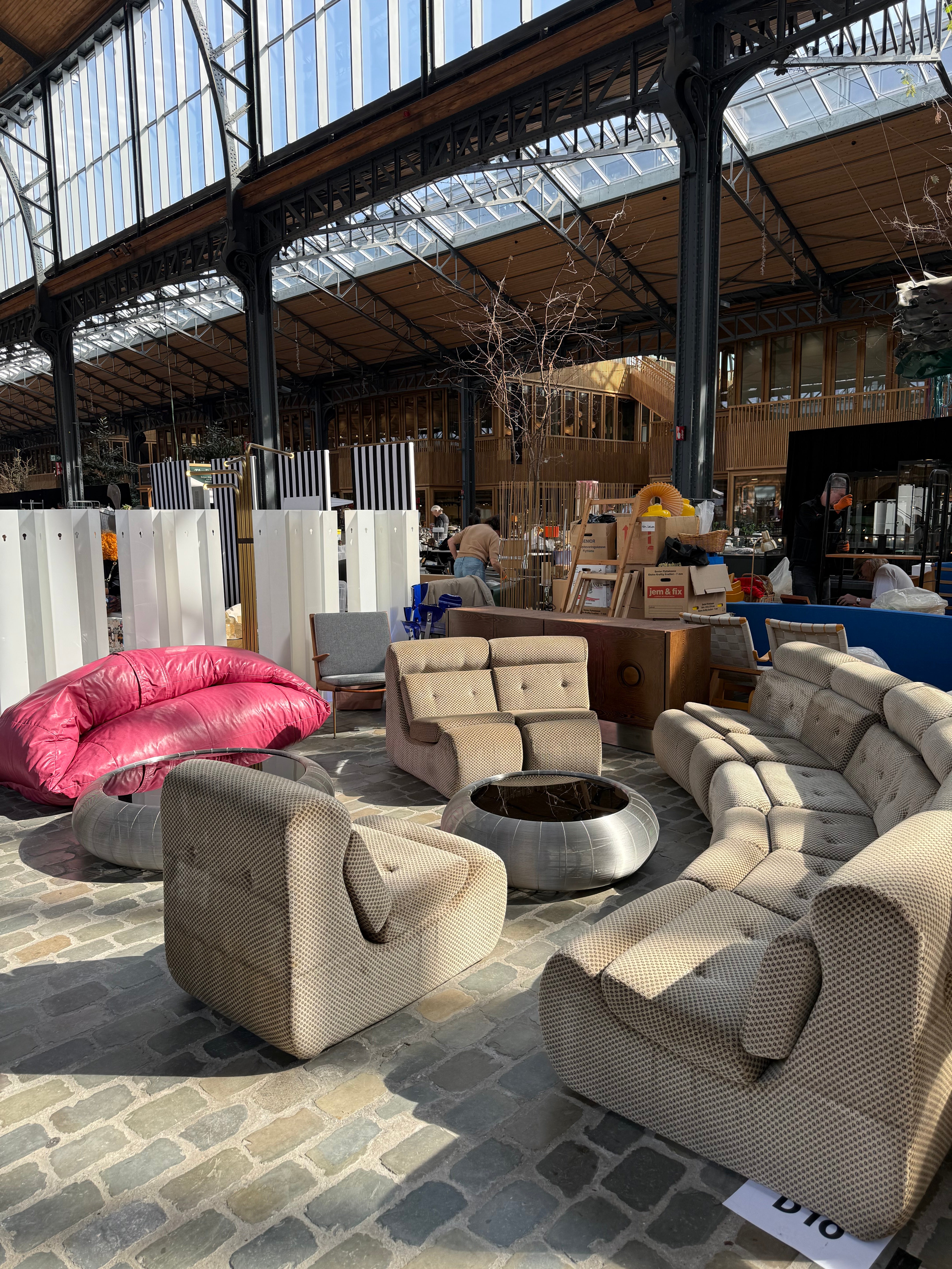 Grand fauteuil 9 élément en tissu 1970