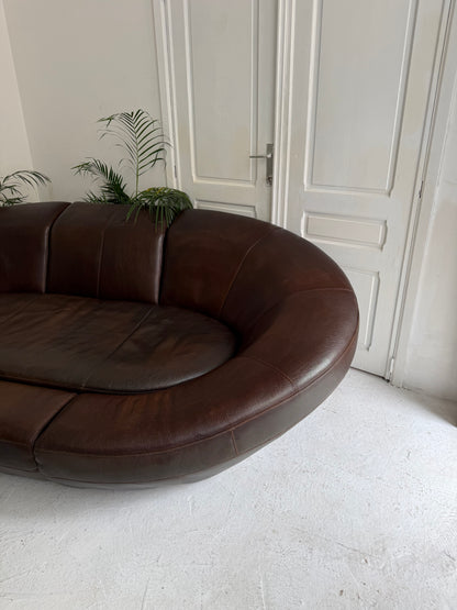 Fauteuil sofa bruin cognac