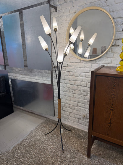Lampe vintage à 6 branches 1960
