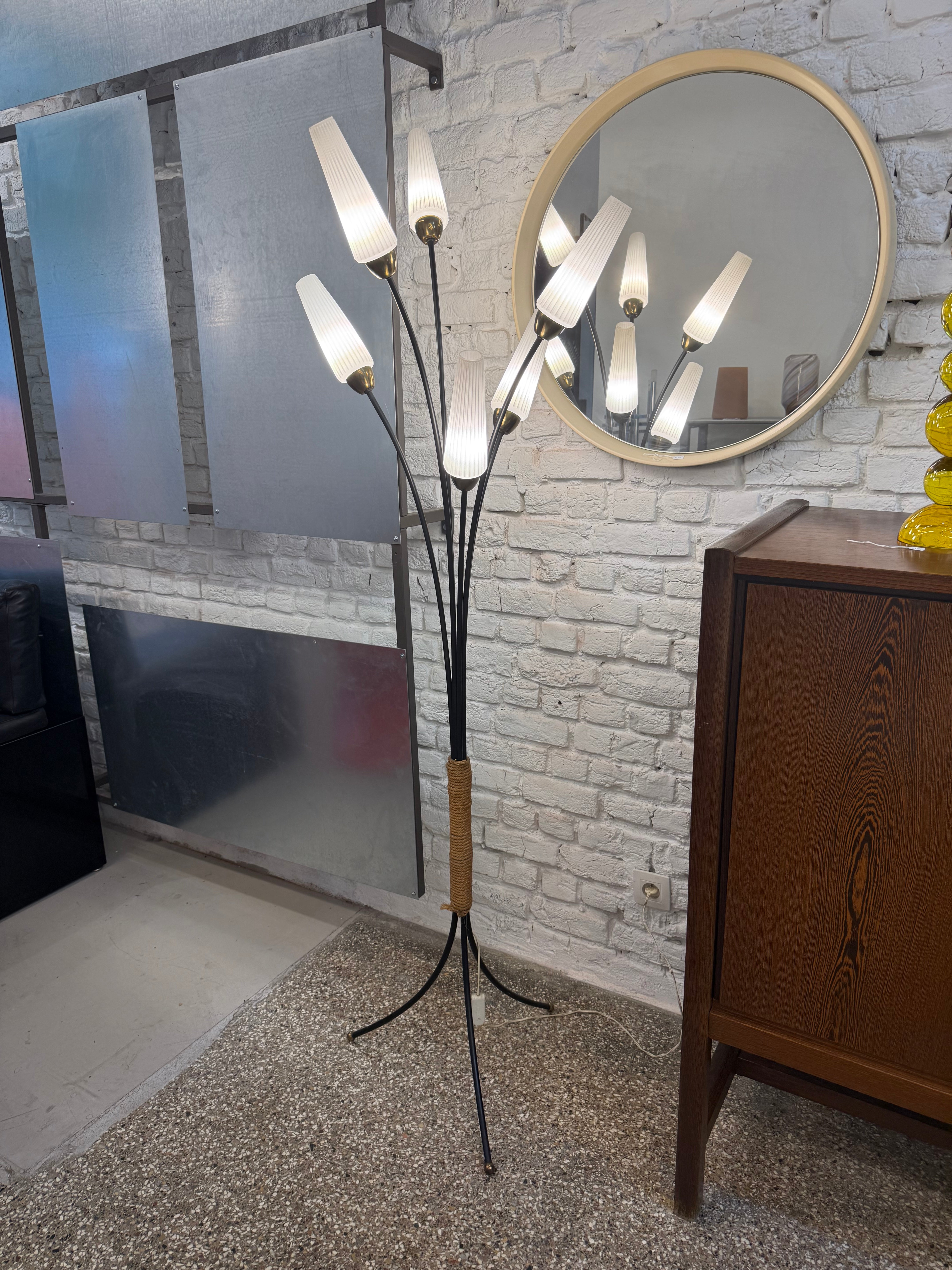 Lampe vintage à 6 branches 1960