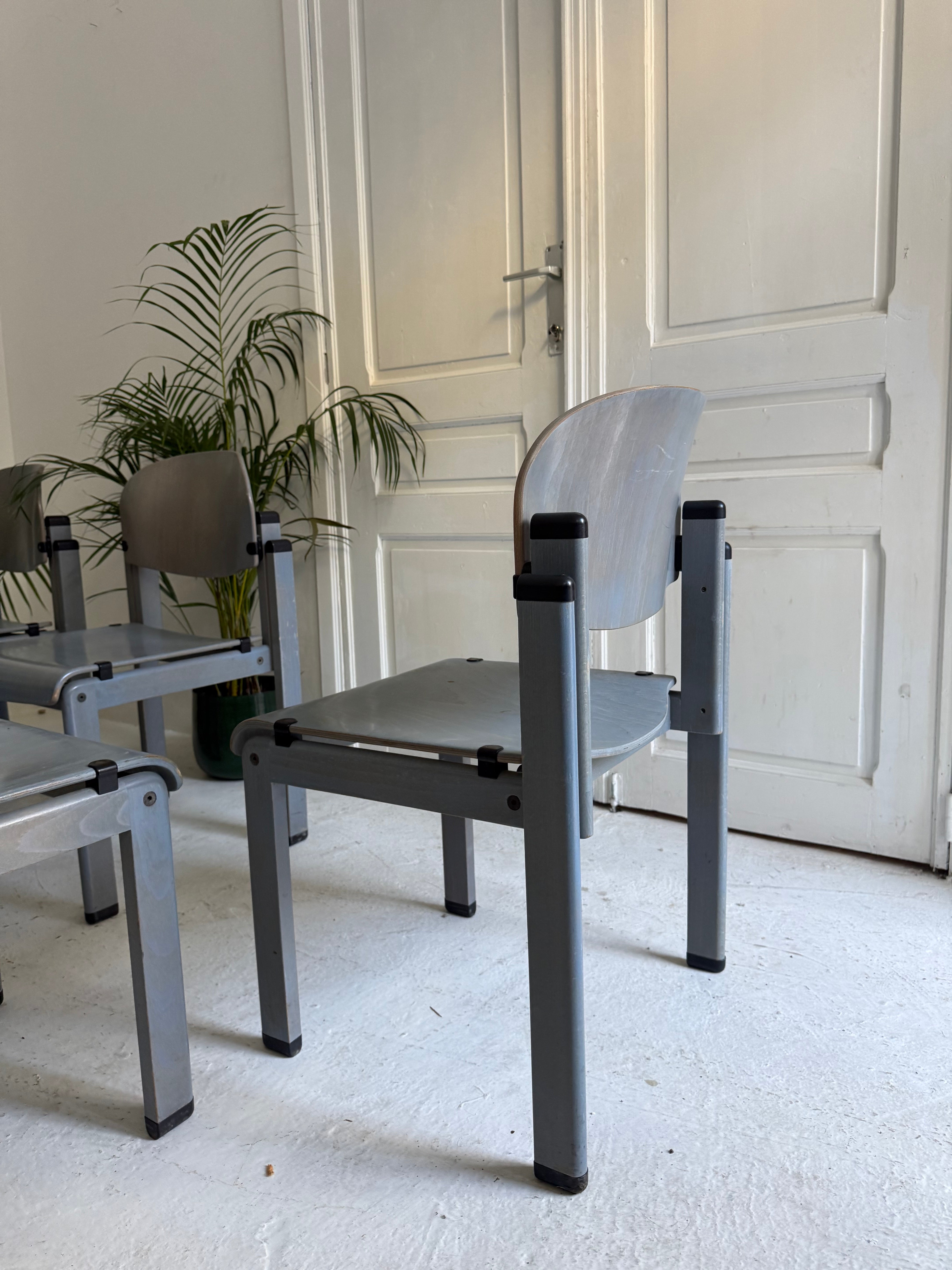 6 chaises scandinave en bois massif
