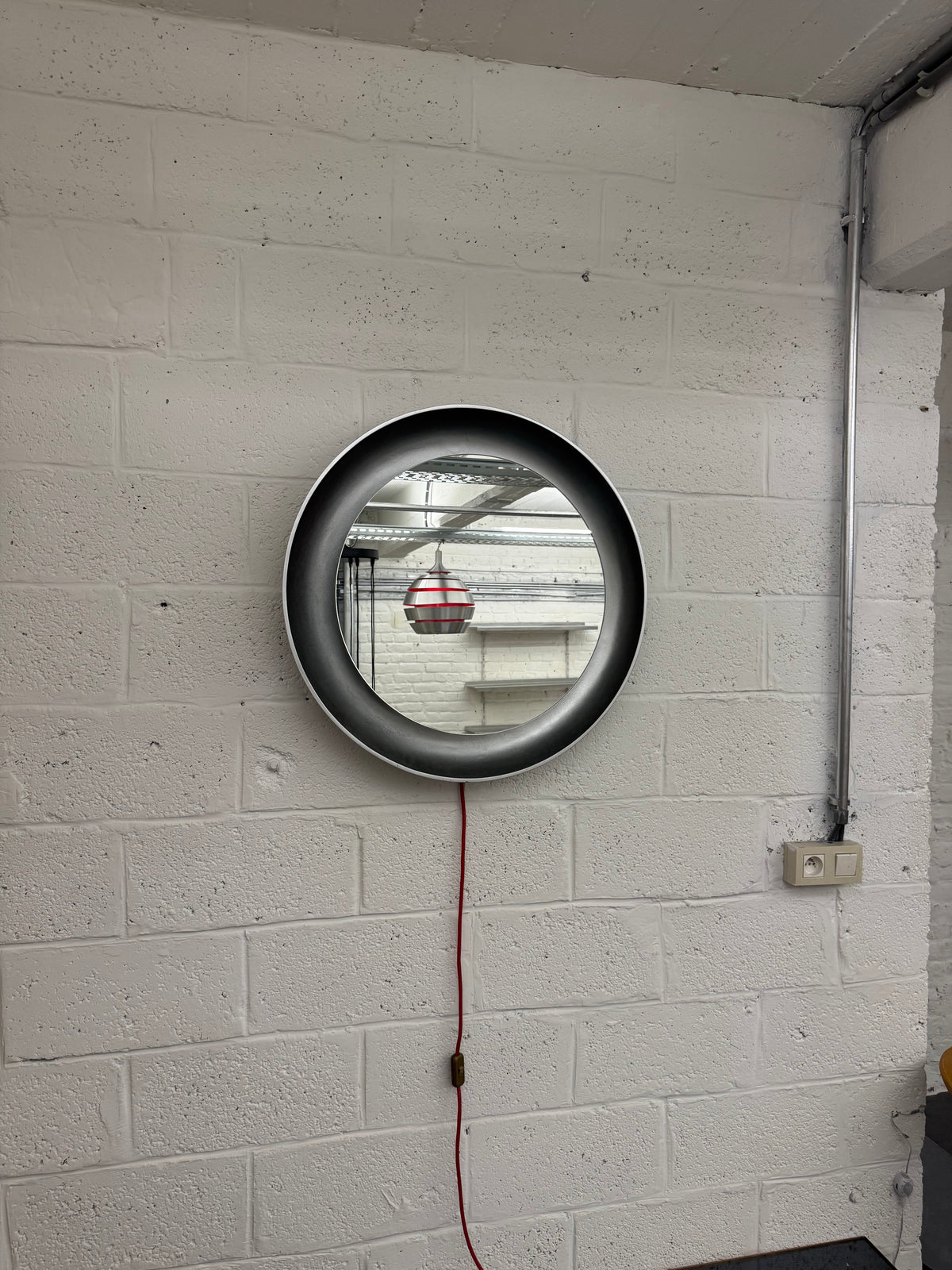 Miroir vintage scandinave en bois