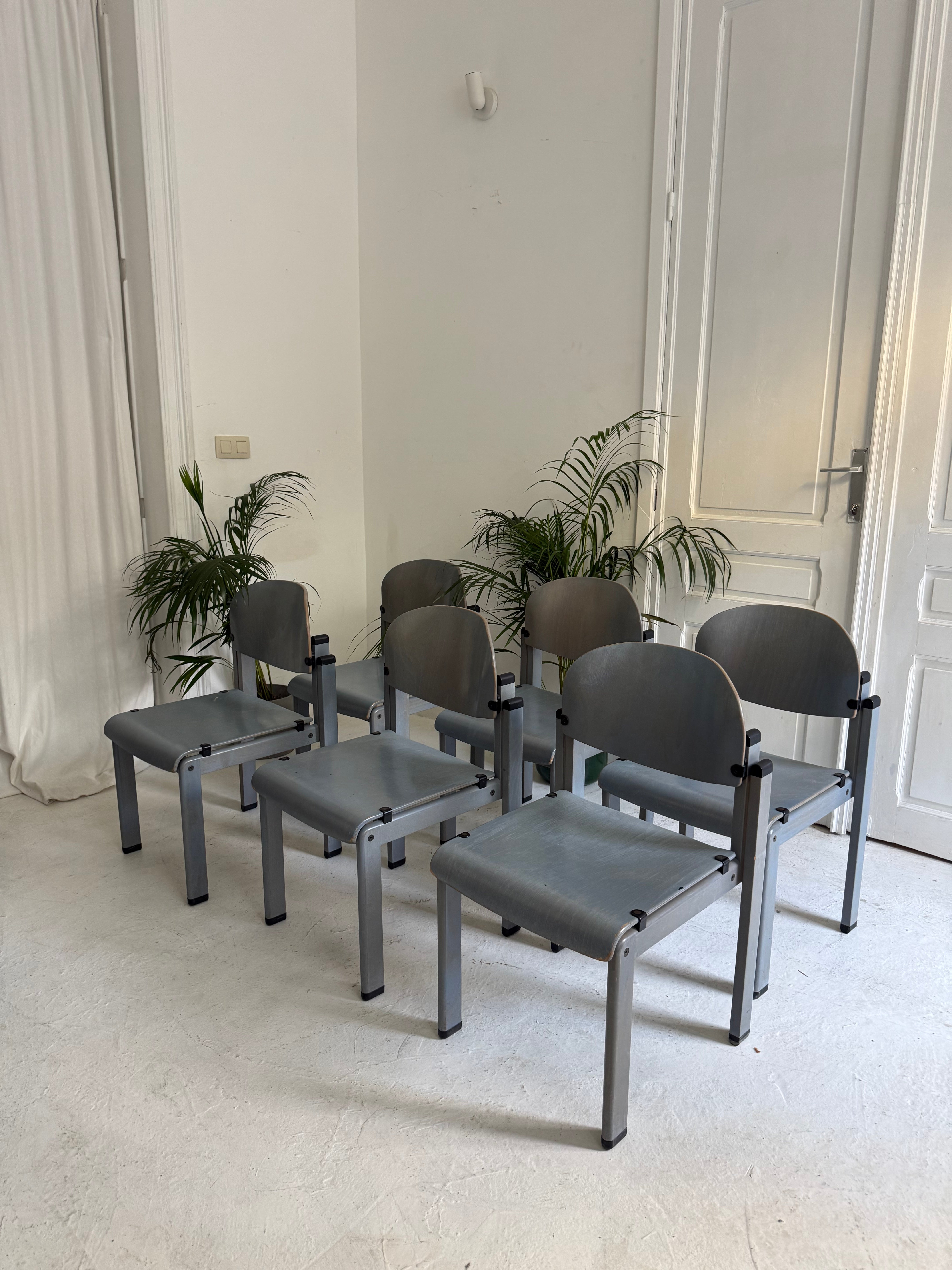 6 chaises scandinave en bois massif