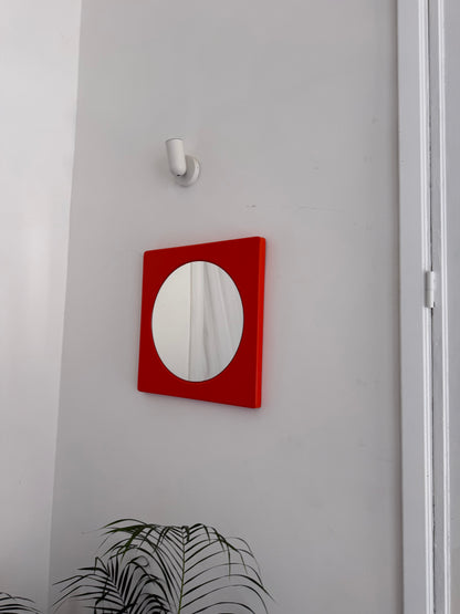 Miroir orange Space Age en plastique