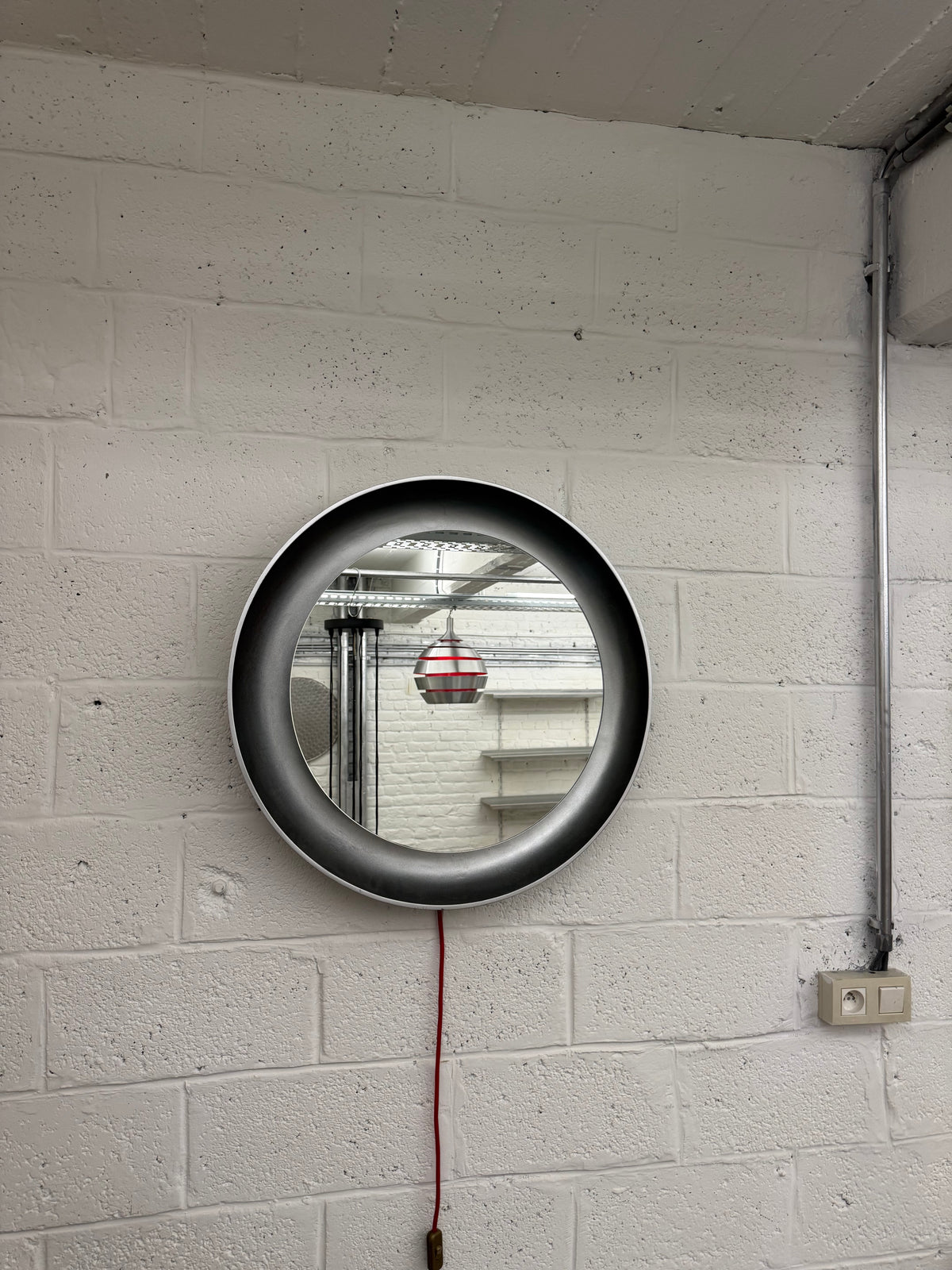 Miroir vintage scandinave en bois