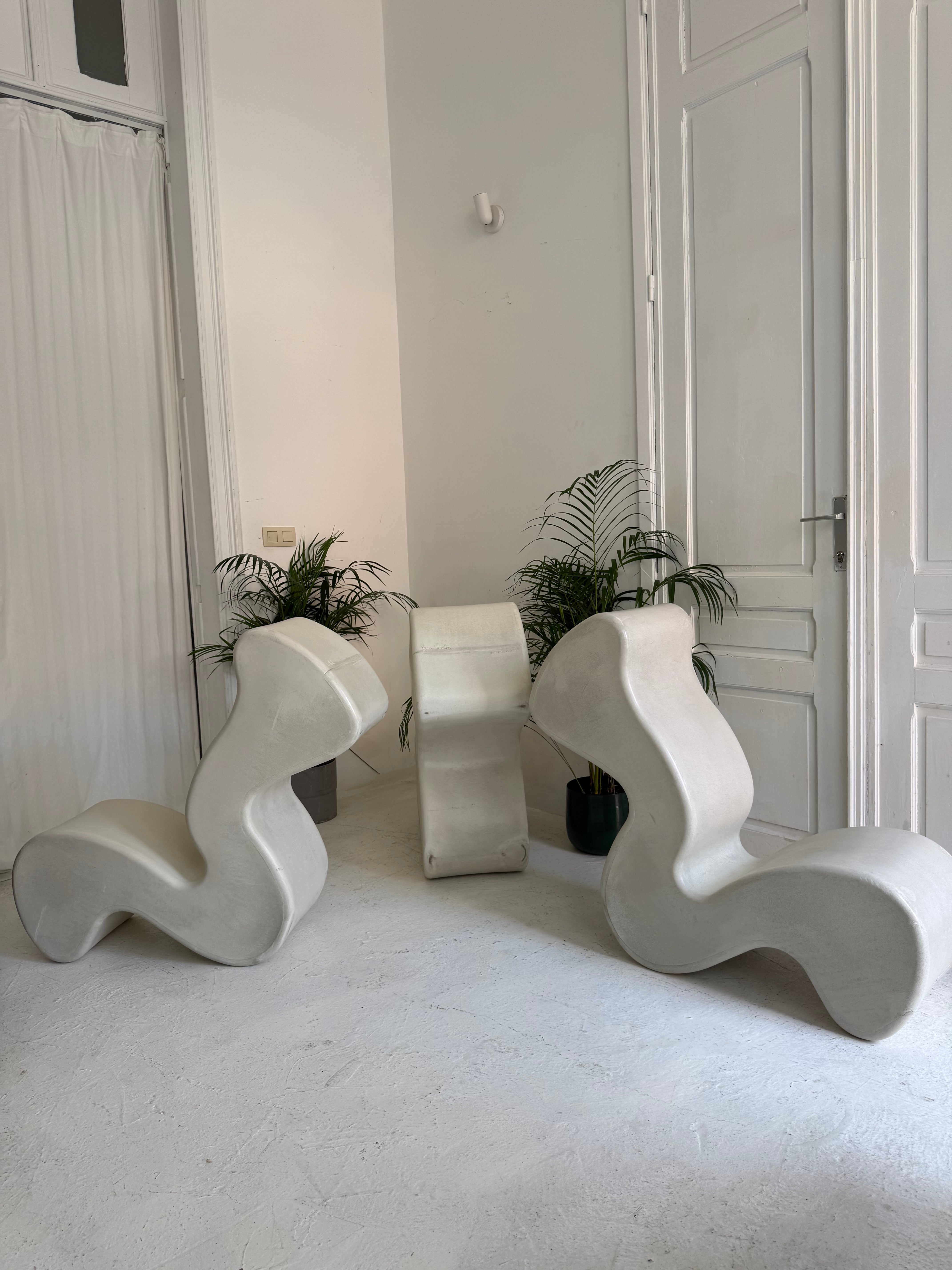 1 chaise design Verner Panton Phantom White