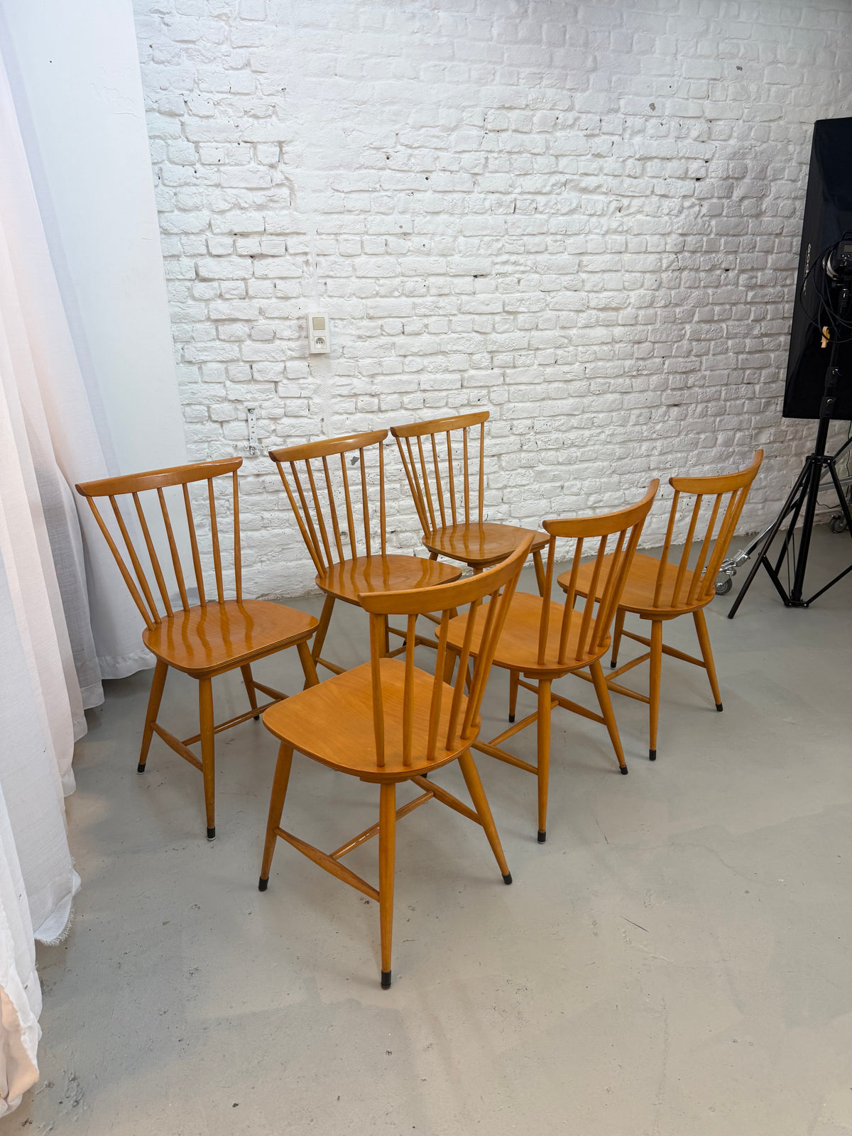 6 chaises scandinave 1960