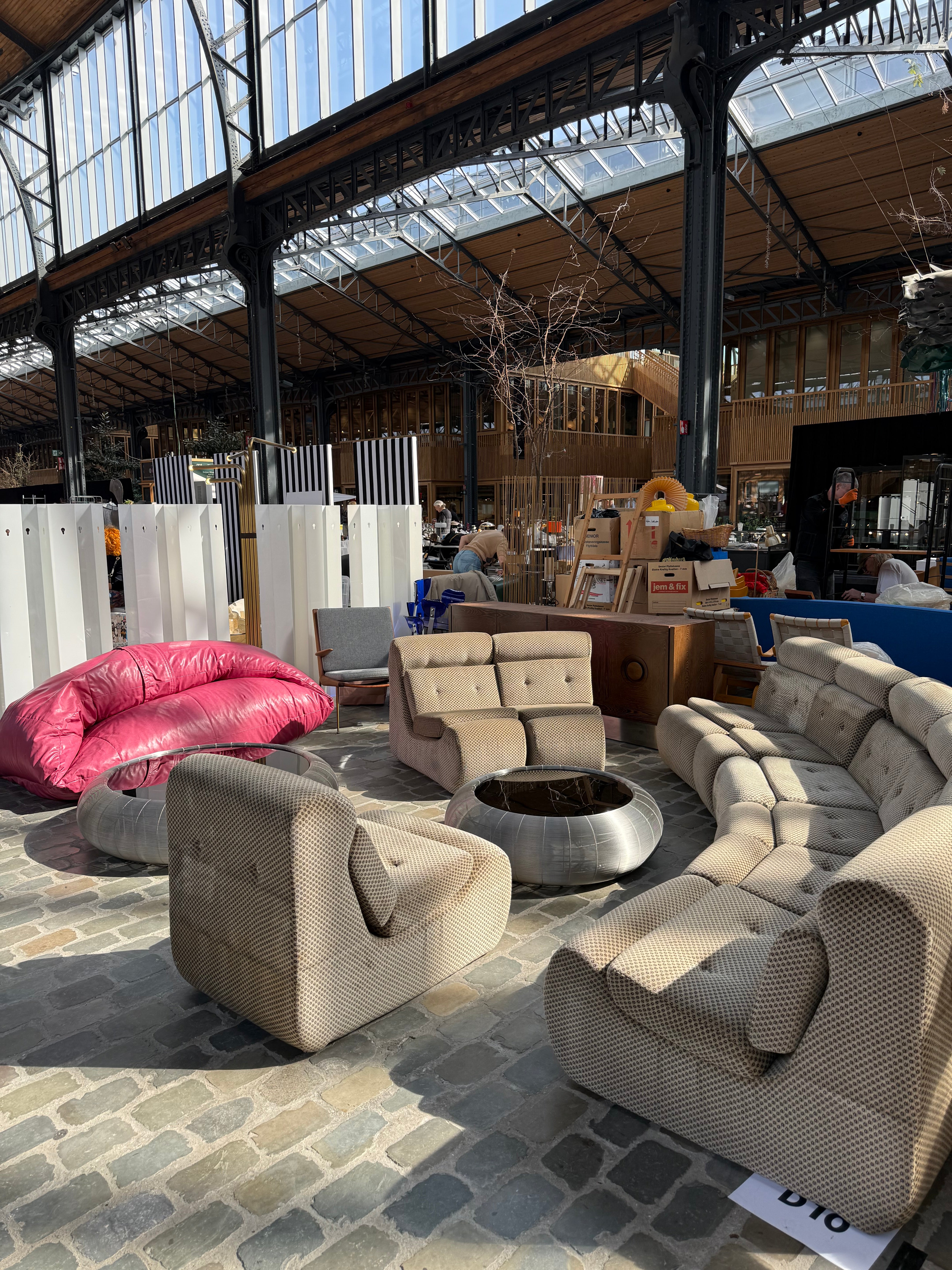 Grand fauteuil 9 élément en tissu 1970