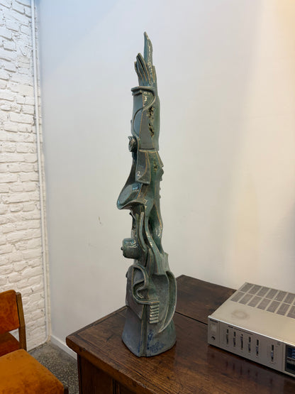 Sculpture en argile très belle 80cm