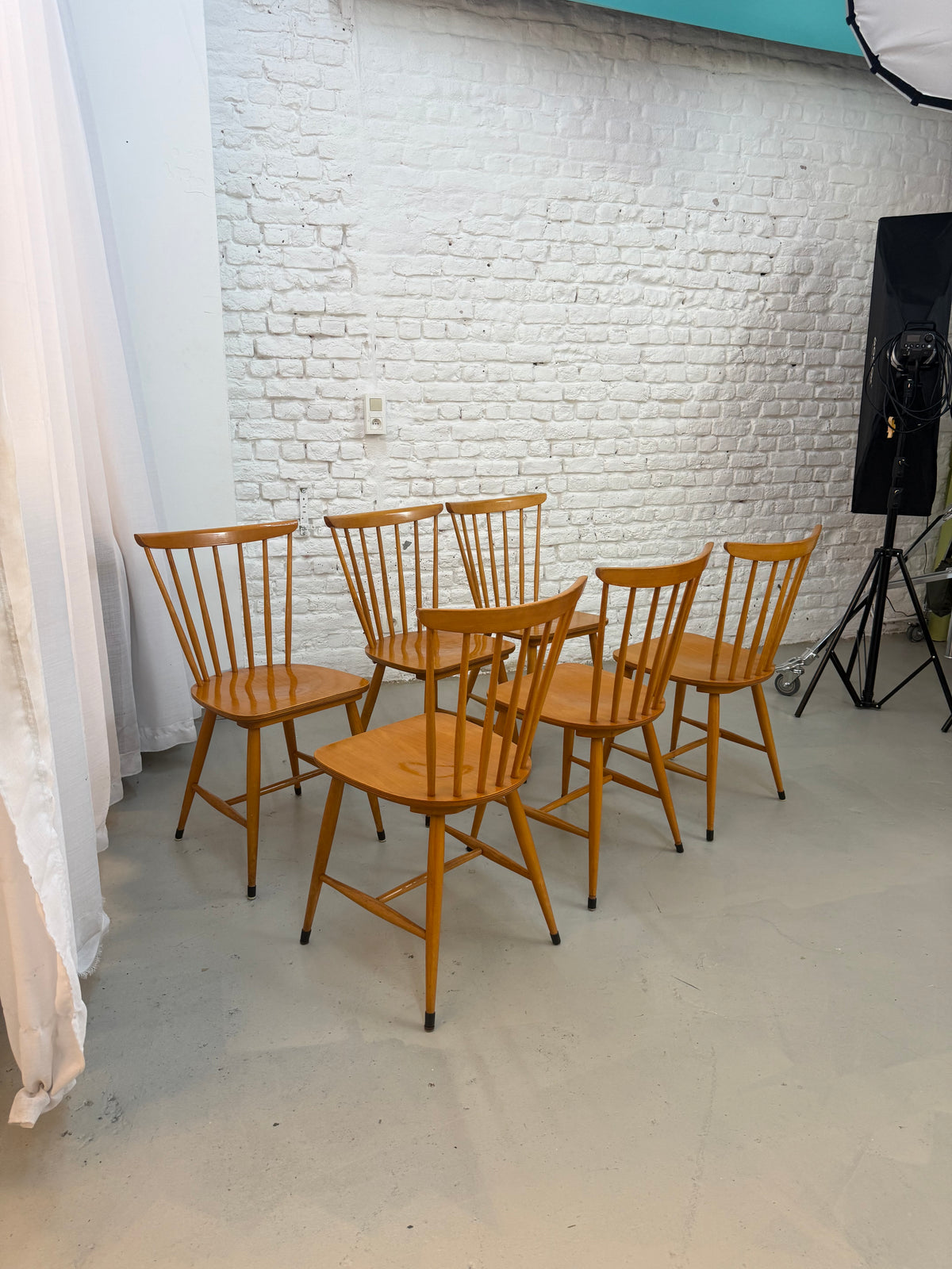 6 chaises scandinave 1960