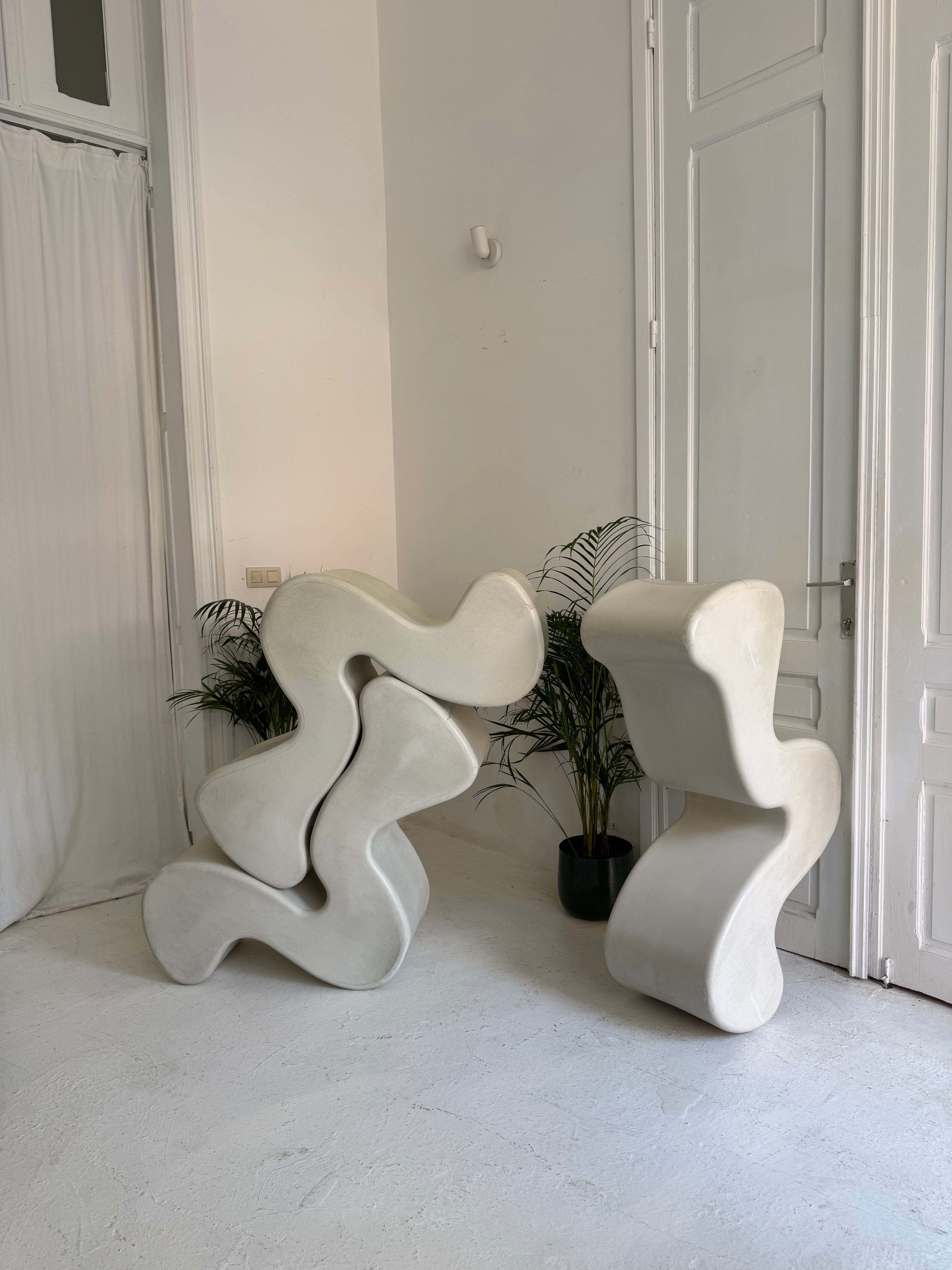 1 chaise design Verner Panton Phantom White