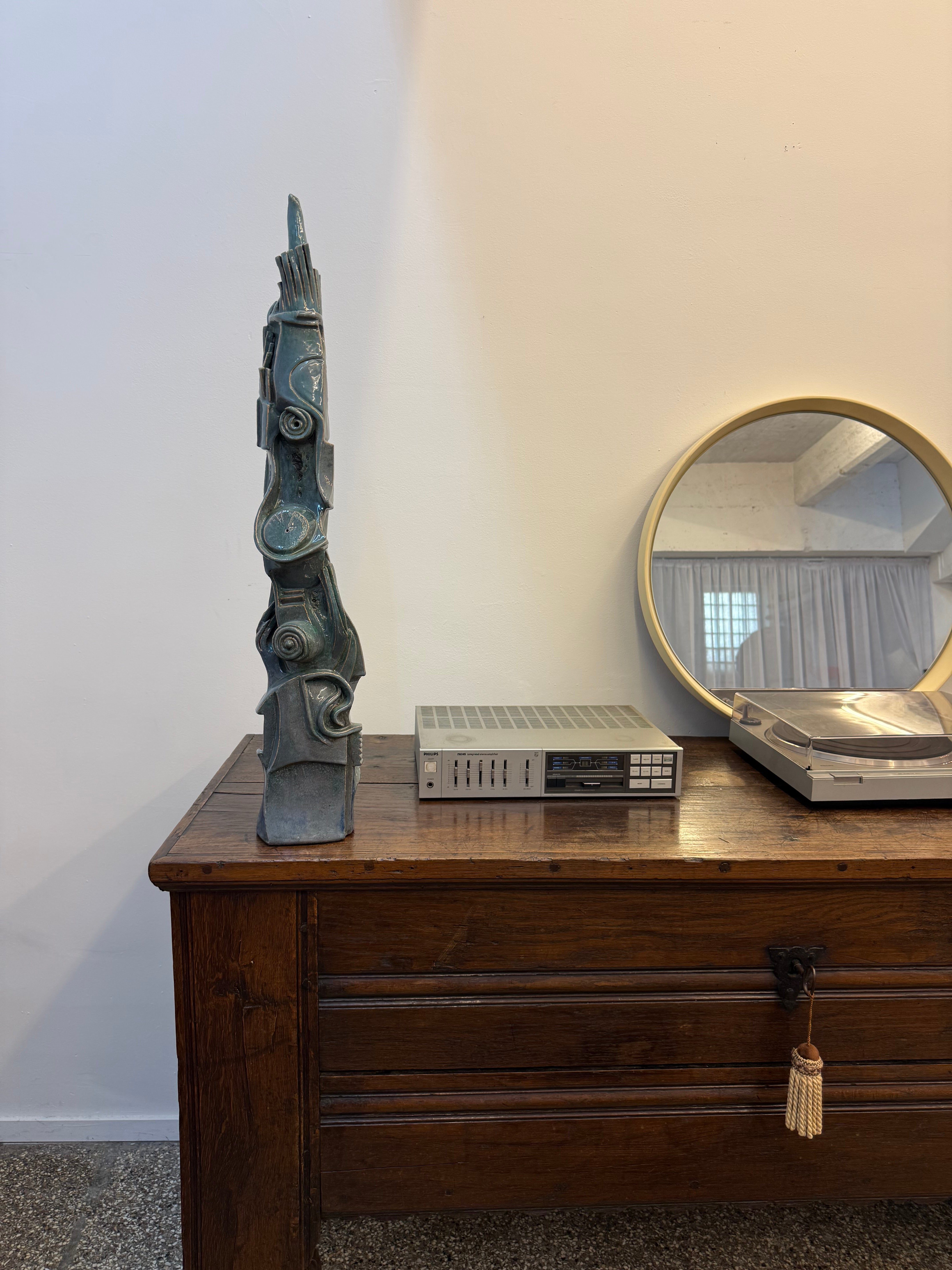 Sculpture en argile très belle 80cm