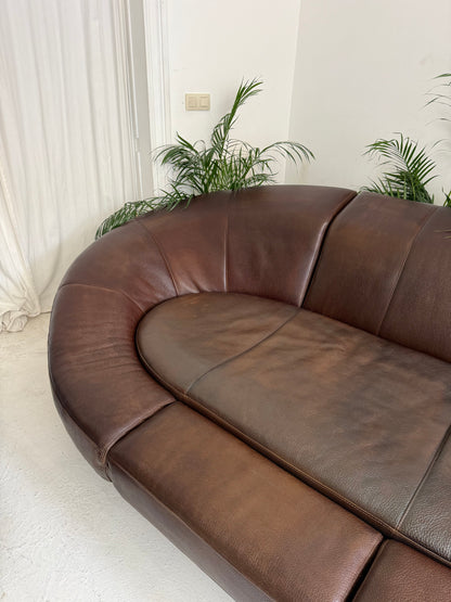 Fauteuil sofa bruin cognac