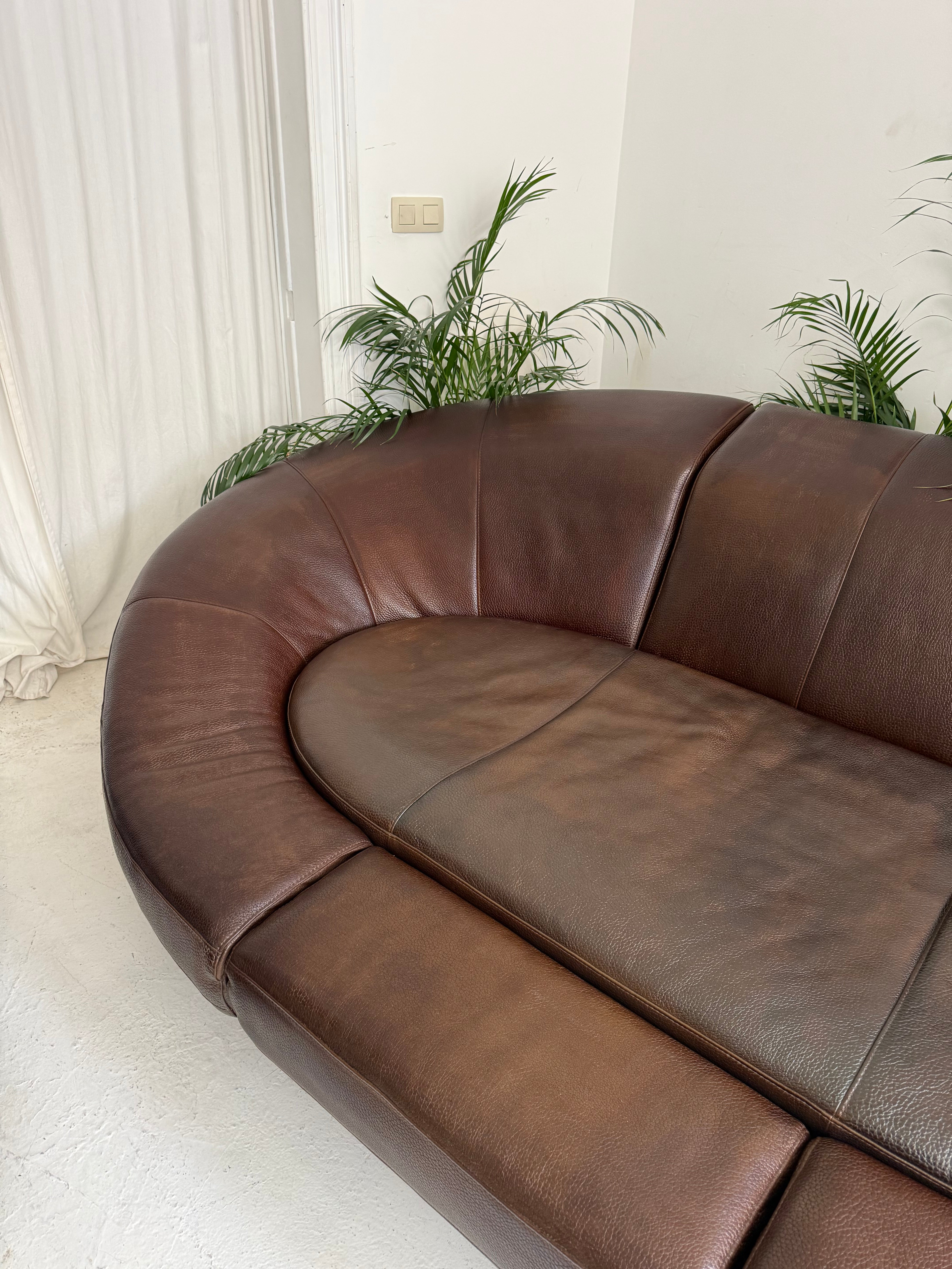 Fauteuil sofa bruin cognac
