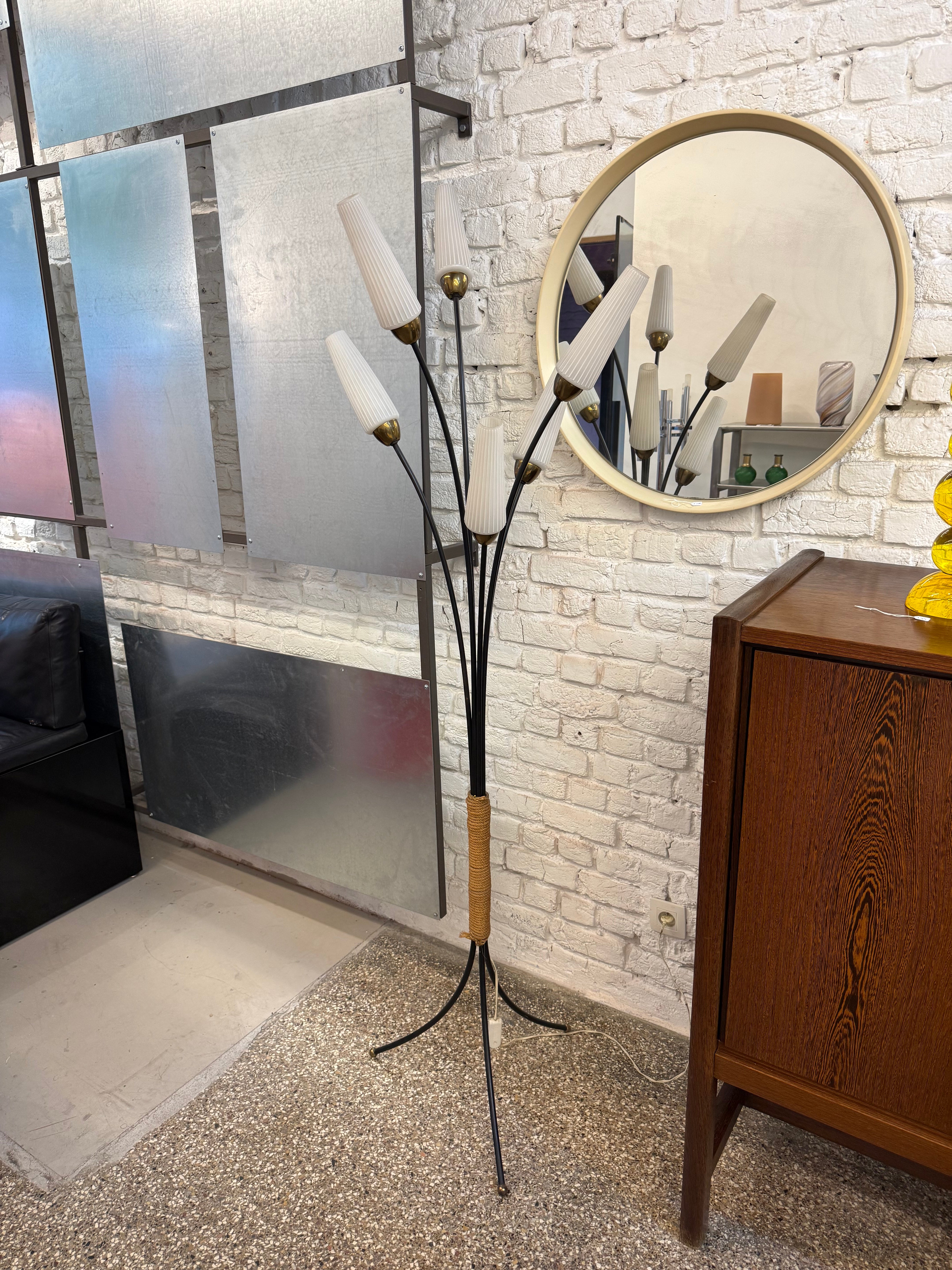 Lampe vintage à 6 branches 1960