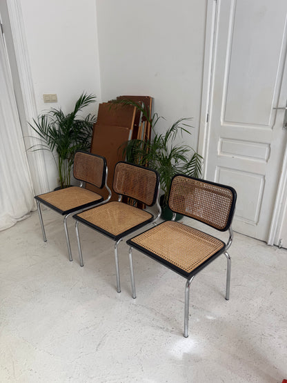 3 chaises vintage cesca
