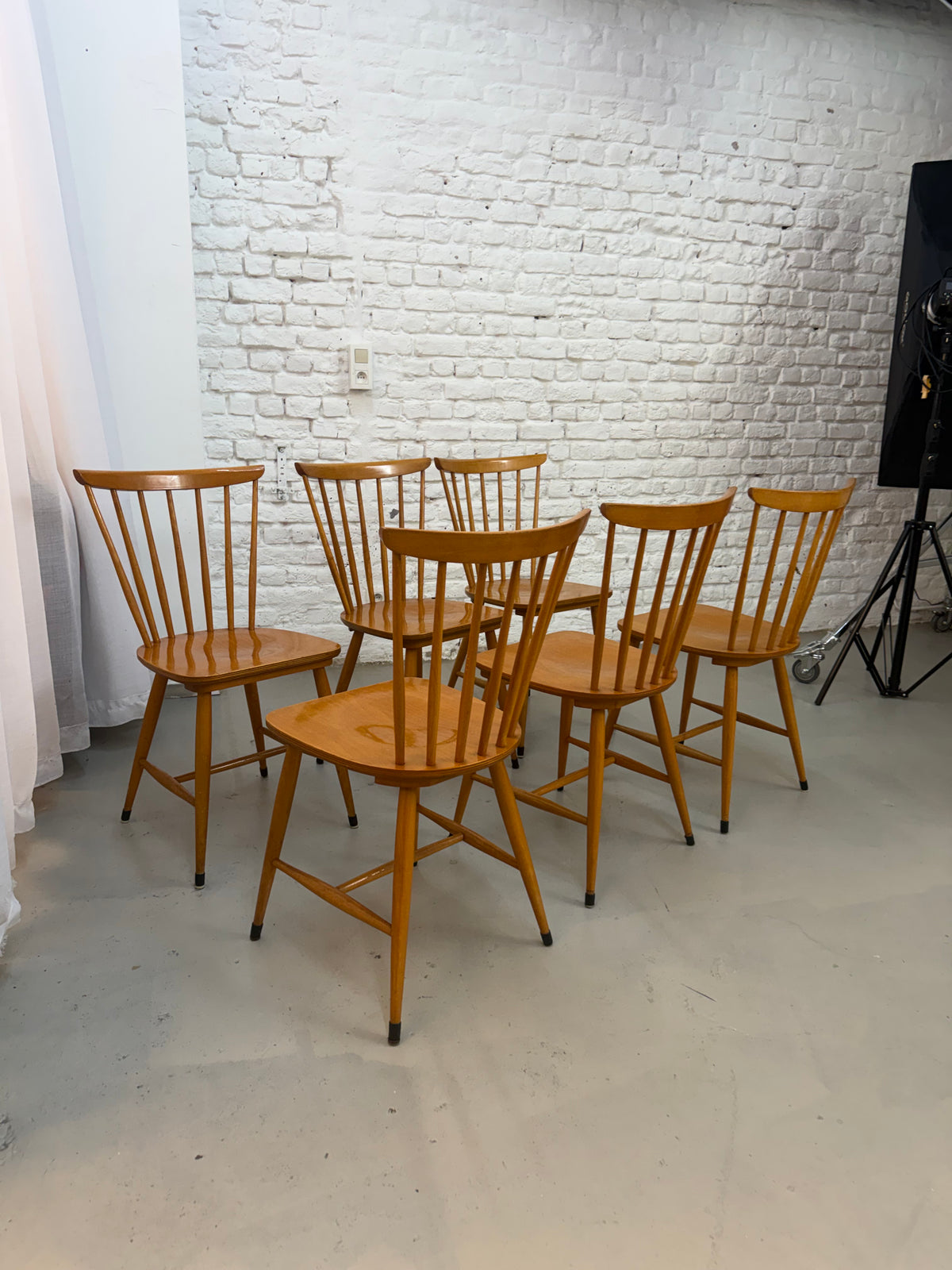 6 chaises scandinave 1960