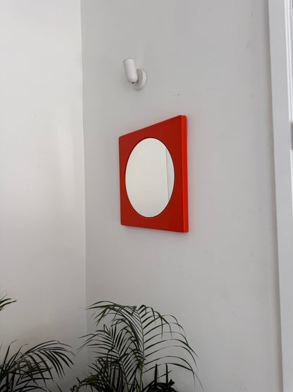 Miroir orange Space Age en plastique
