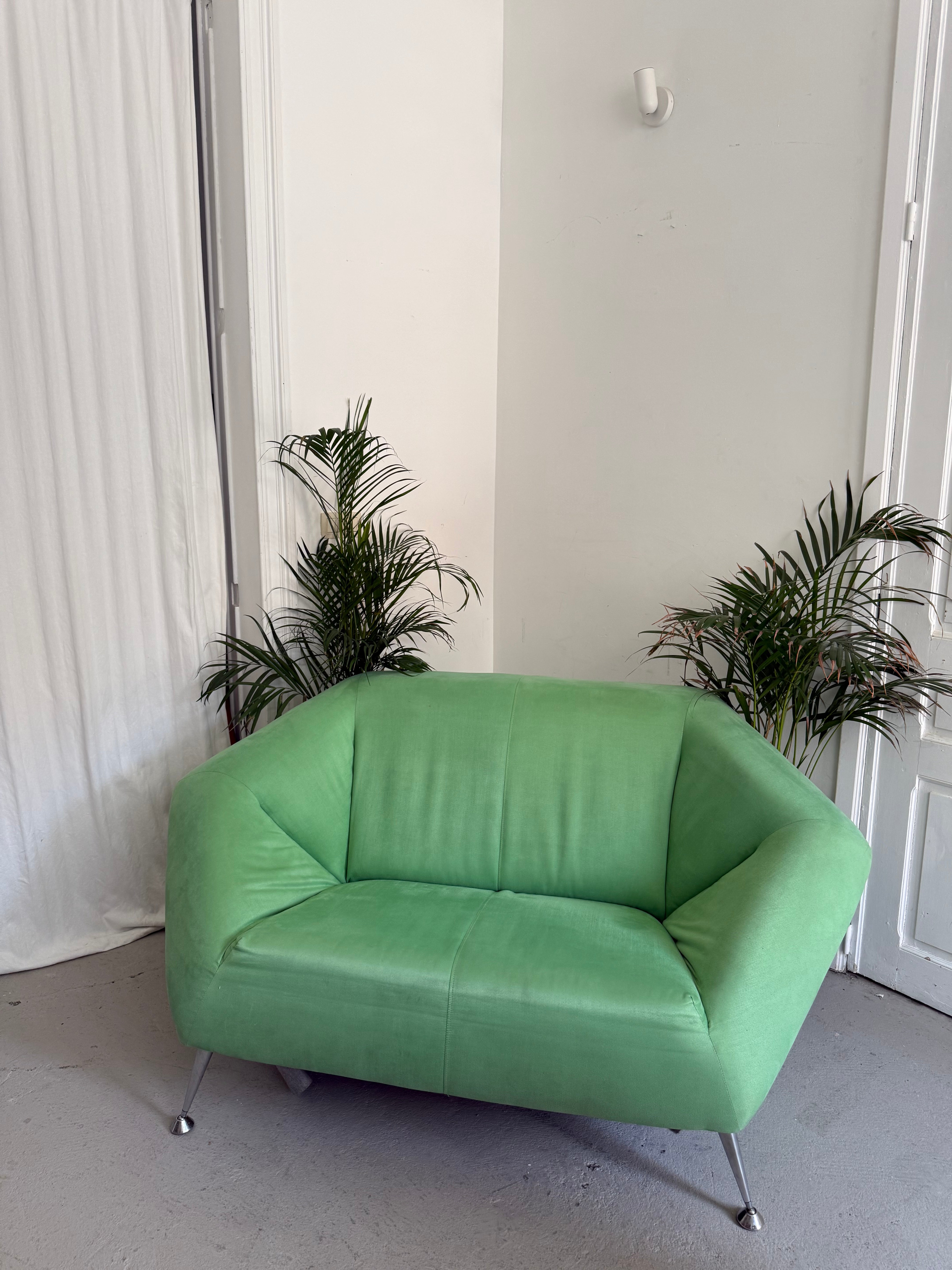 Fauteuil 2 places en velours