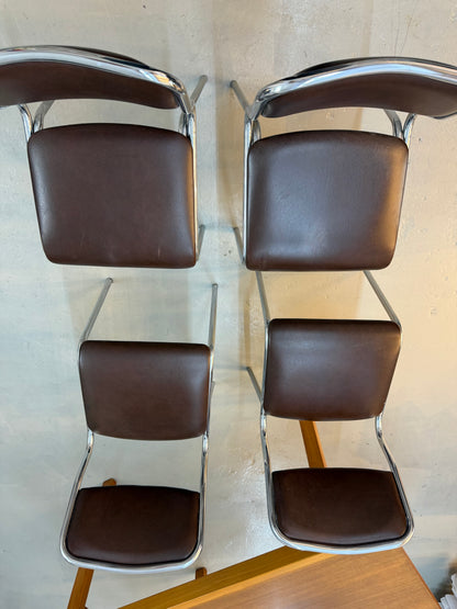 4 chaises vintage 1970