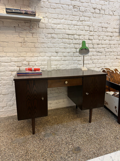 Bureau vintage brun foncé 1970