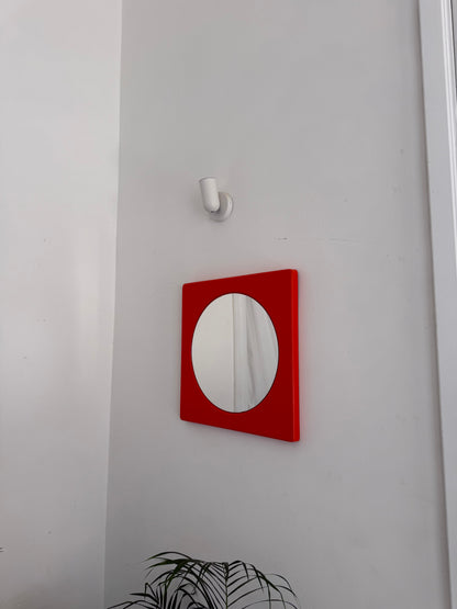 Miroir orange Space Age en plastique
